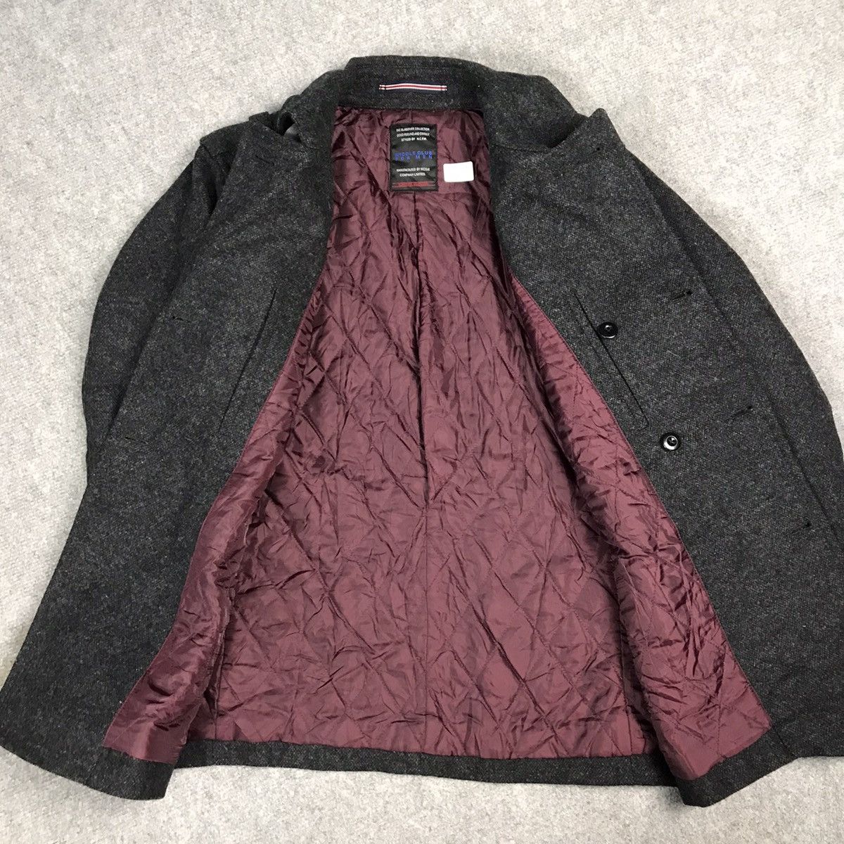 Japanese Brand × KMRii × Nicole Club NICOLE CLUB WOOL DOUBLE BUTTON DRAK GRAY JACKET Size US S / EU 44-46 / 1 - 10 Thumbnail