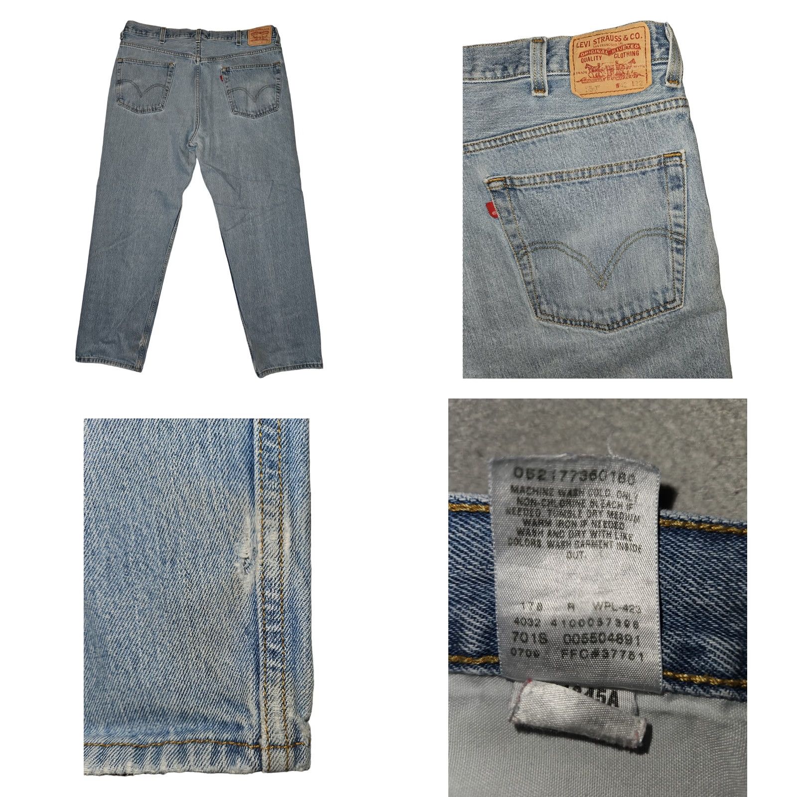 Levi's VINTAGE Levi's 550 Jeans Men 42x30 Straight Relaxed Blue Denim 90s Grunge 5-Pocket Mens Size US 42 / EU 58 - 8 Thumbnail