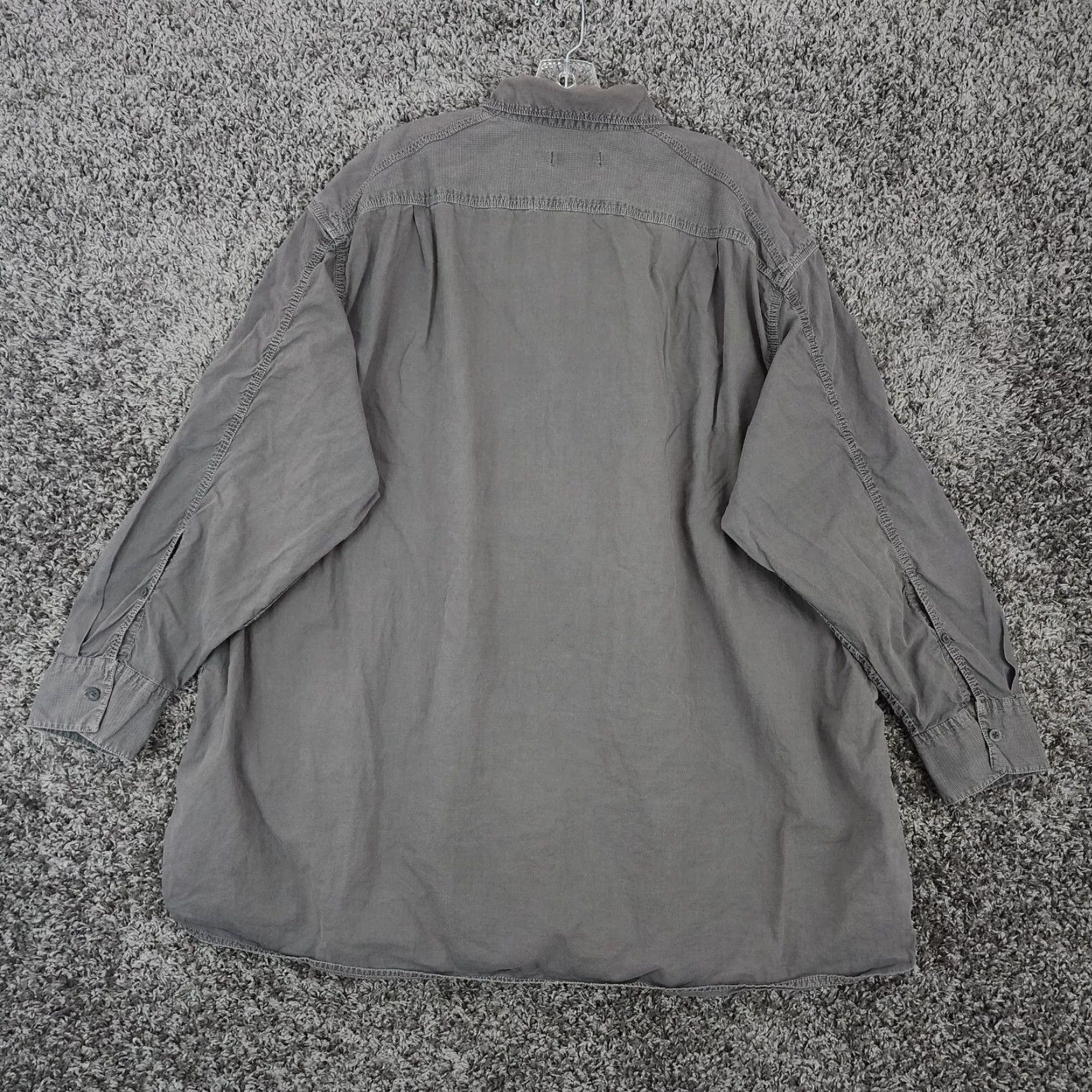 Calvin Klein Calvin Klein Mens Gray Distressed Long Sleeve Button-Up Size 4X Big & Tall Size US XXL / EU 58 / 5 - 6 Thumbnail