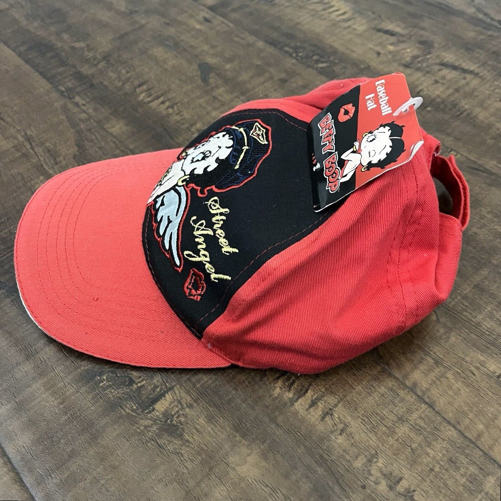 Vintage VINTAGE Betty Boop "Street Angel" Embroidered Baseball Cap Adjustable Black Y2K Womens Size ONE SIZE - 3 Thumbnail