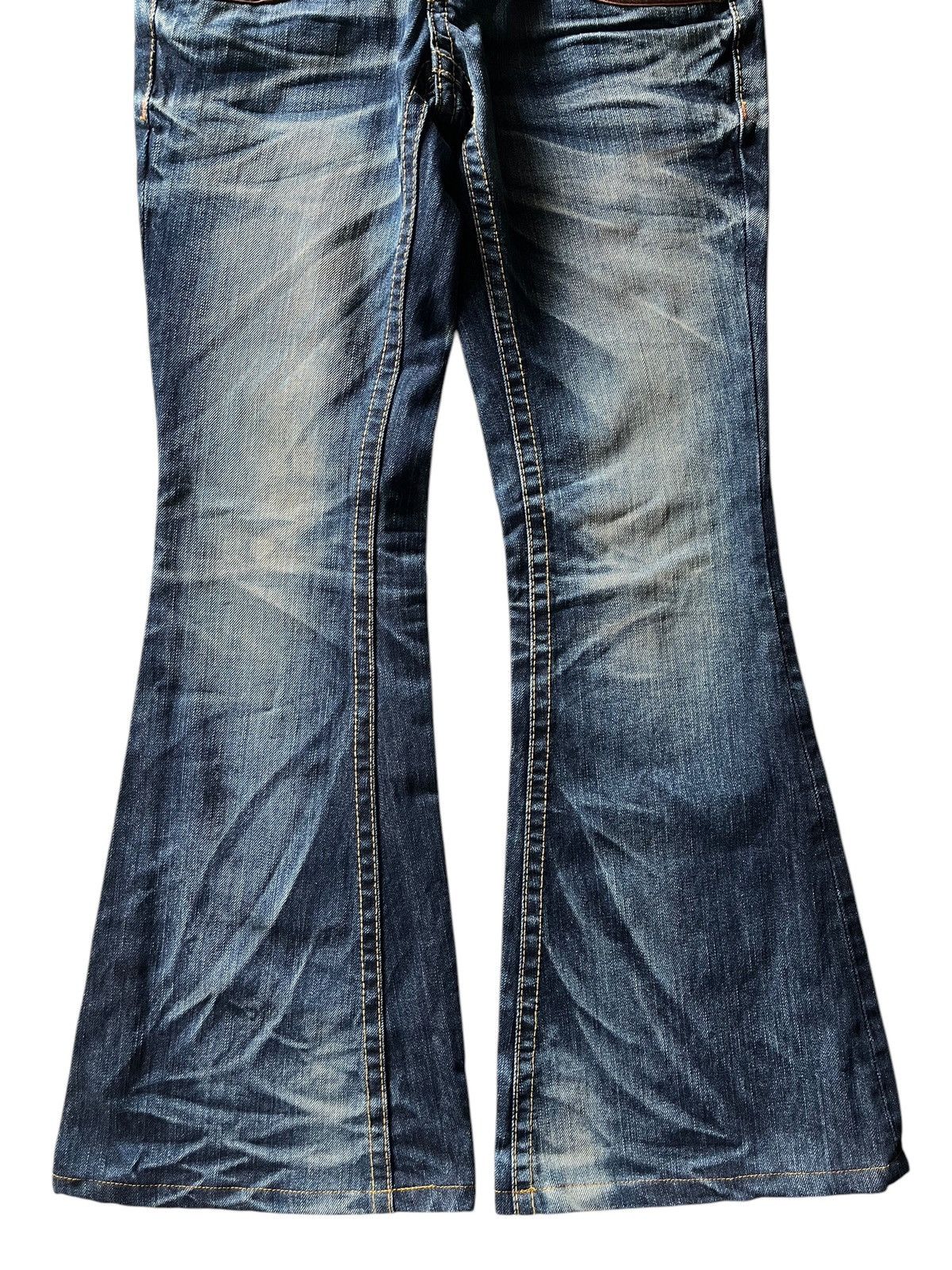 If Six Was Nine Lolita Whisker Wash Flared Jeans Size US 29 - 7 Thumbnail