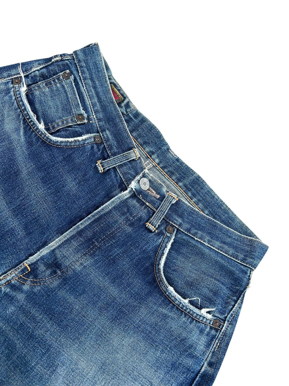 Kapital VINTAGE EDWIN 505XS SELVEDGE DISTRESSED DENIM JEANS Size US 30 / EU 46 - 6 Thumbnail