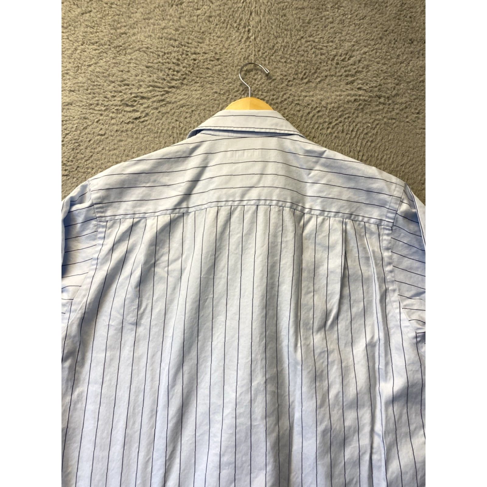 Joseph Abboud Joseph Abboud Blue Dress Shirt Tailored Fit 16 34/35 Regular Men’s Shirt Stripe Button-Down Collar Long Sleeve Size 42R - 7 Thumbnail