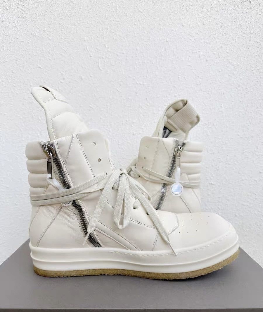 Rick Owens Rick Owens Geobasket Milk White Platform Natural Rubber Sole Size US 9.5 / EU 42-43 - 5 Thumbnail