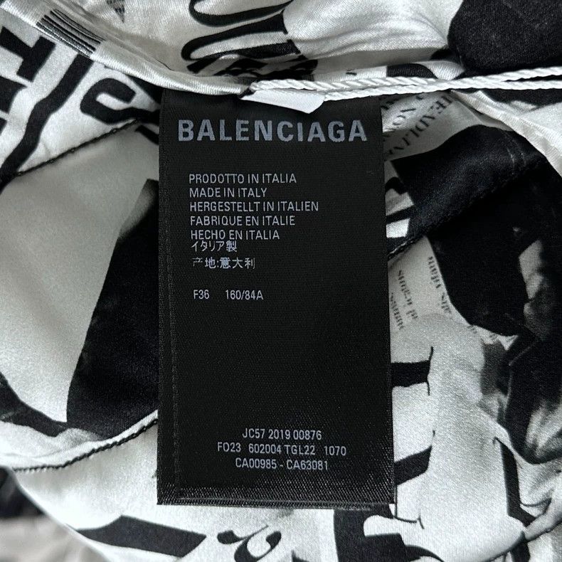 Balenciaga Balenciaga size 36 Newspaper printed silk cotton-padded ja Size US XS / EU 42 / 0 - 5 Thumbnail