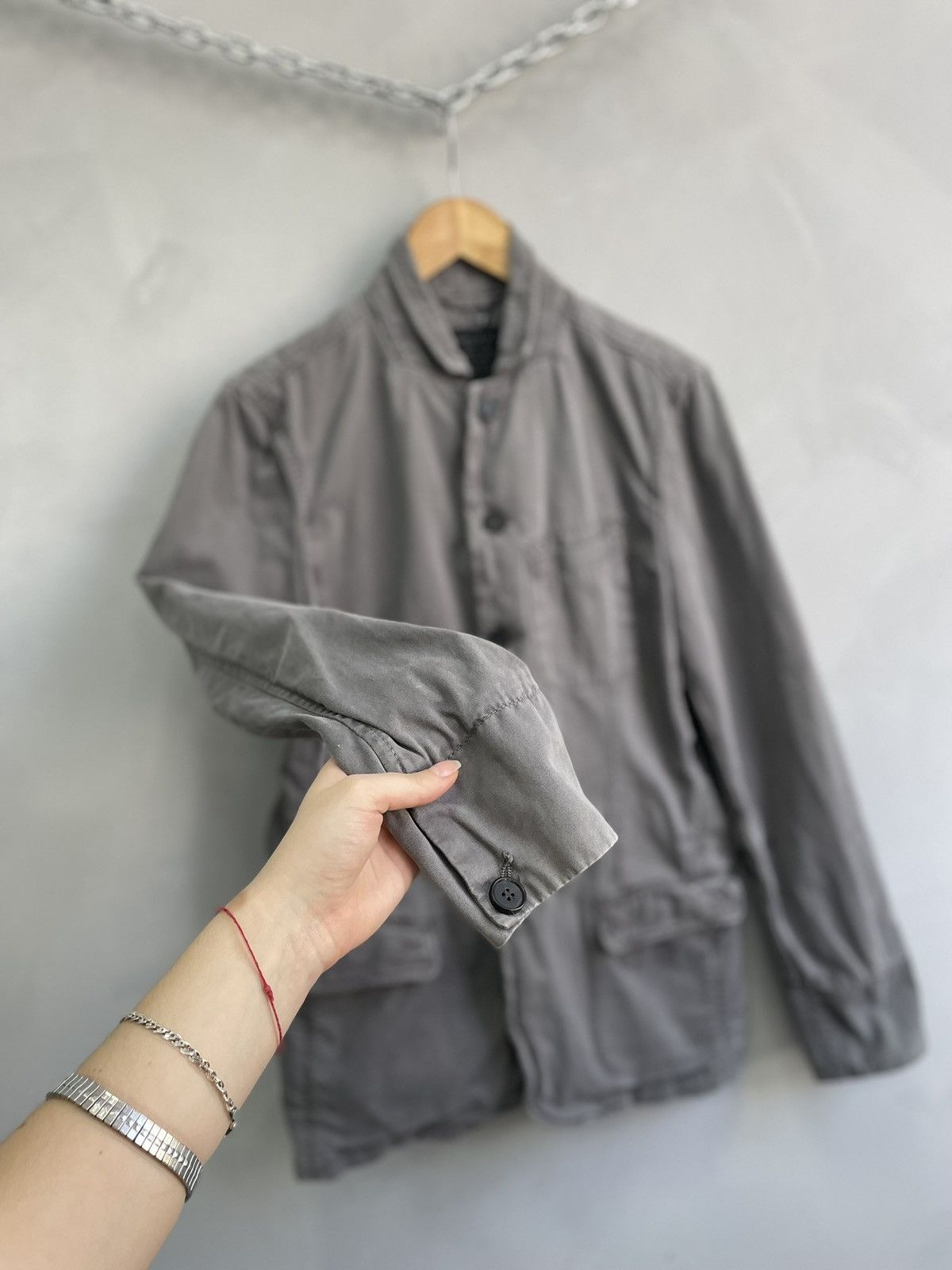 Allsaints 90s All saints Cotton jacket blazer Ann demeulemeester style Size US M / EU 48-50 / 2 - 4 Thumbnail