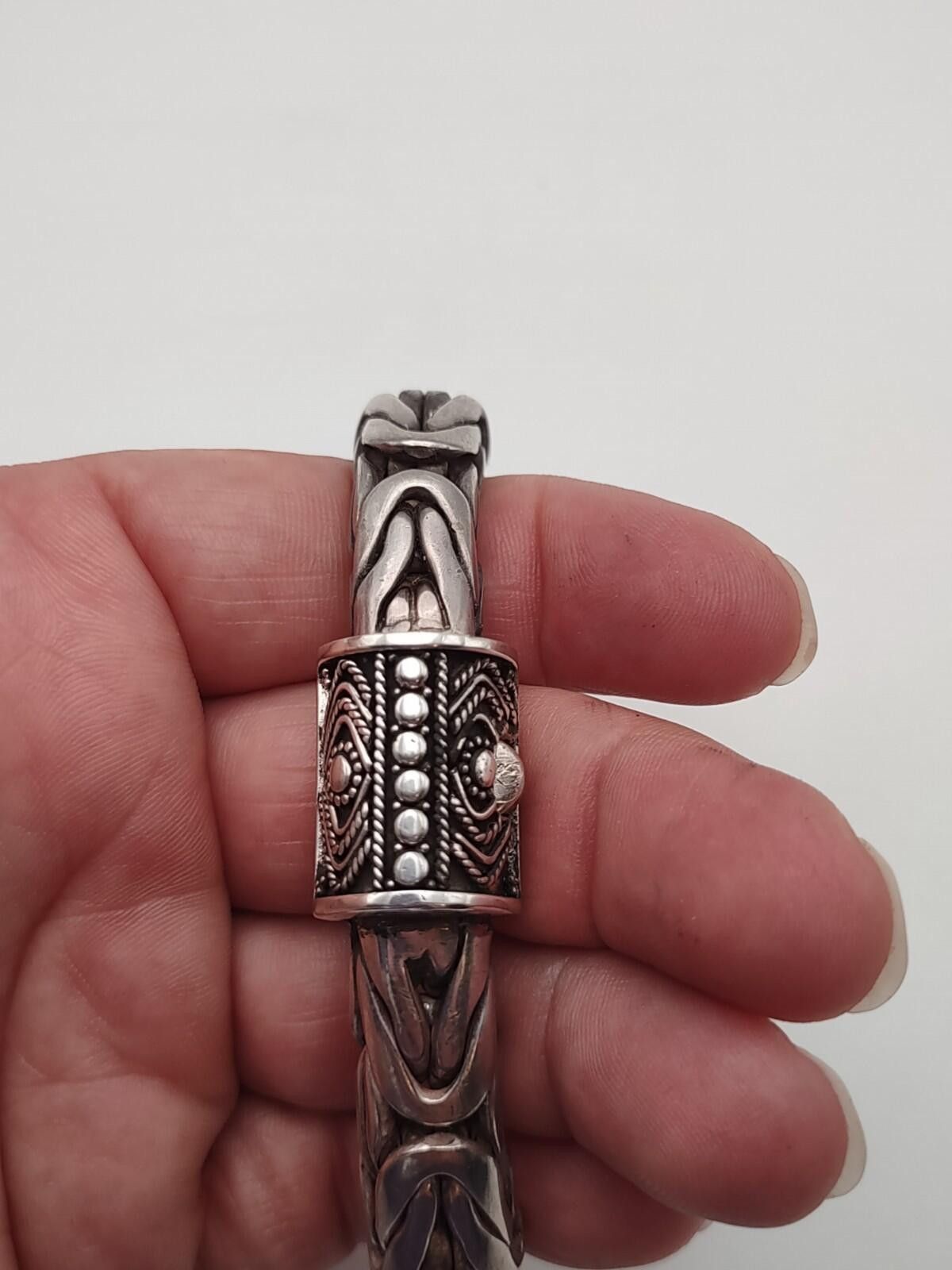 The Unbranded Brand Heavy 925 Sterling Byzantine King Chain Bracelet 9" 127 g Size ONE SIZE - 2 Thumbnail
