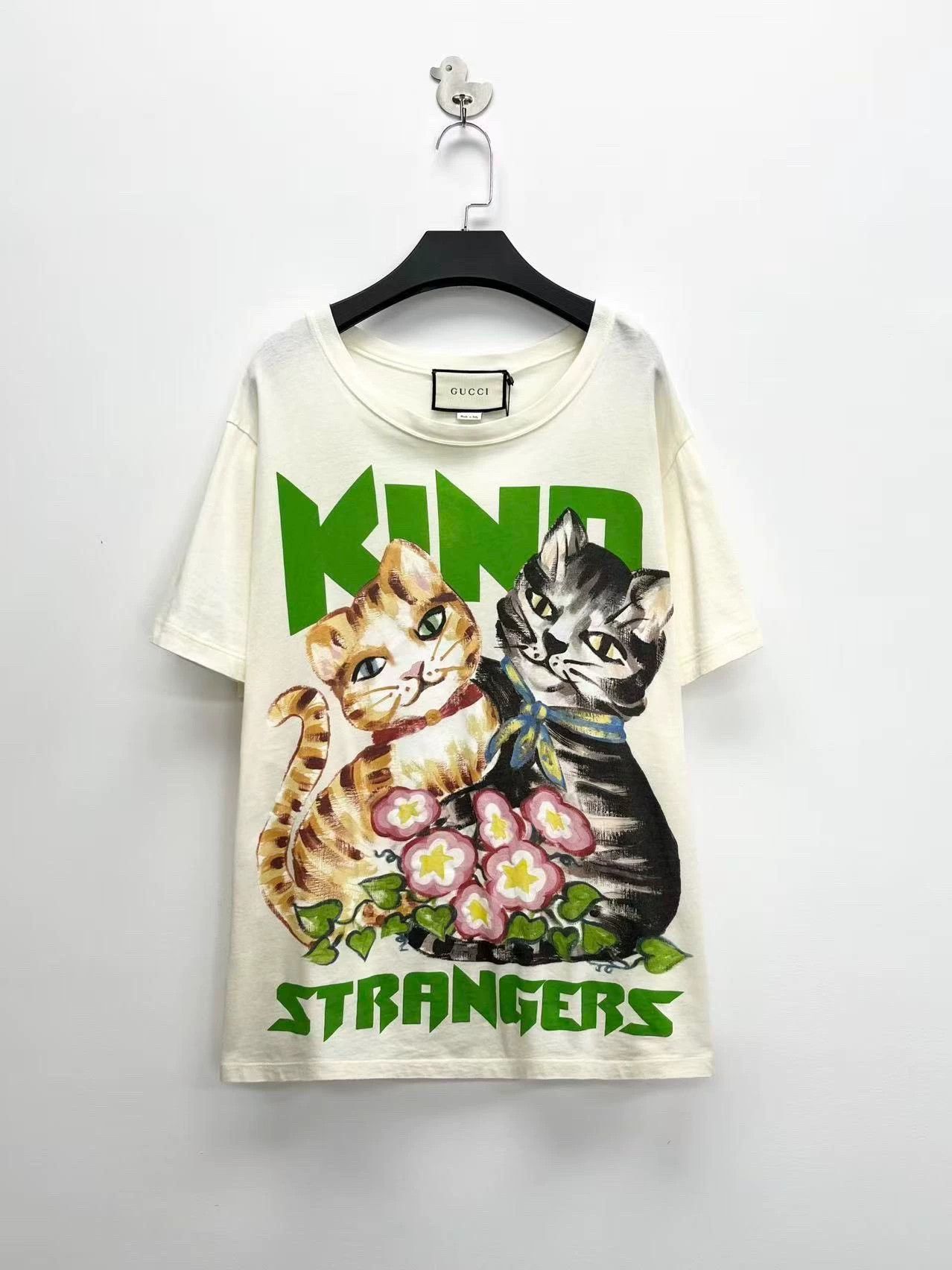 Gucci gucci white playful cat logo short sleeve Size XS / US 0-2 / IT 36-38 - 1 Thumbnail