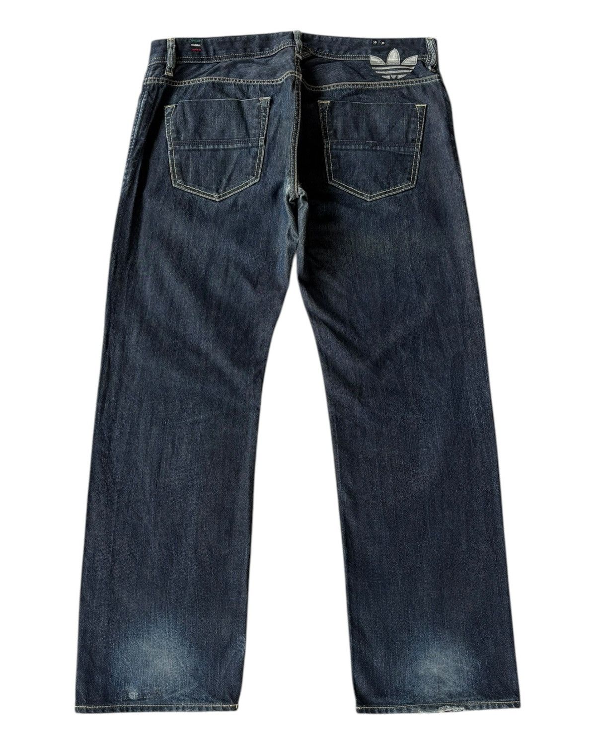 Adidas × Diesel 🔥DIESEL X ADIDAS BAGGY JEANS DISTRESSED DENIM BLUE JEANS Size US 36 / EU 52 - 4 Thumbnail