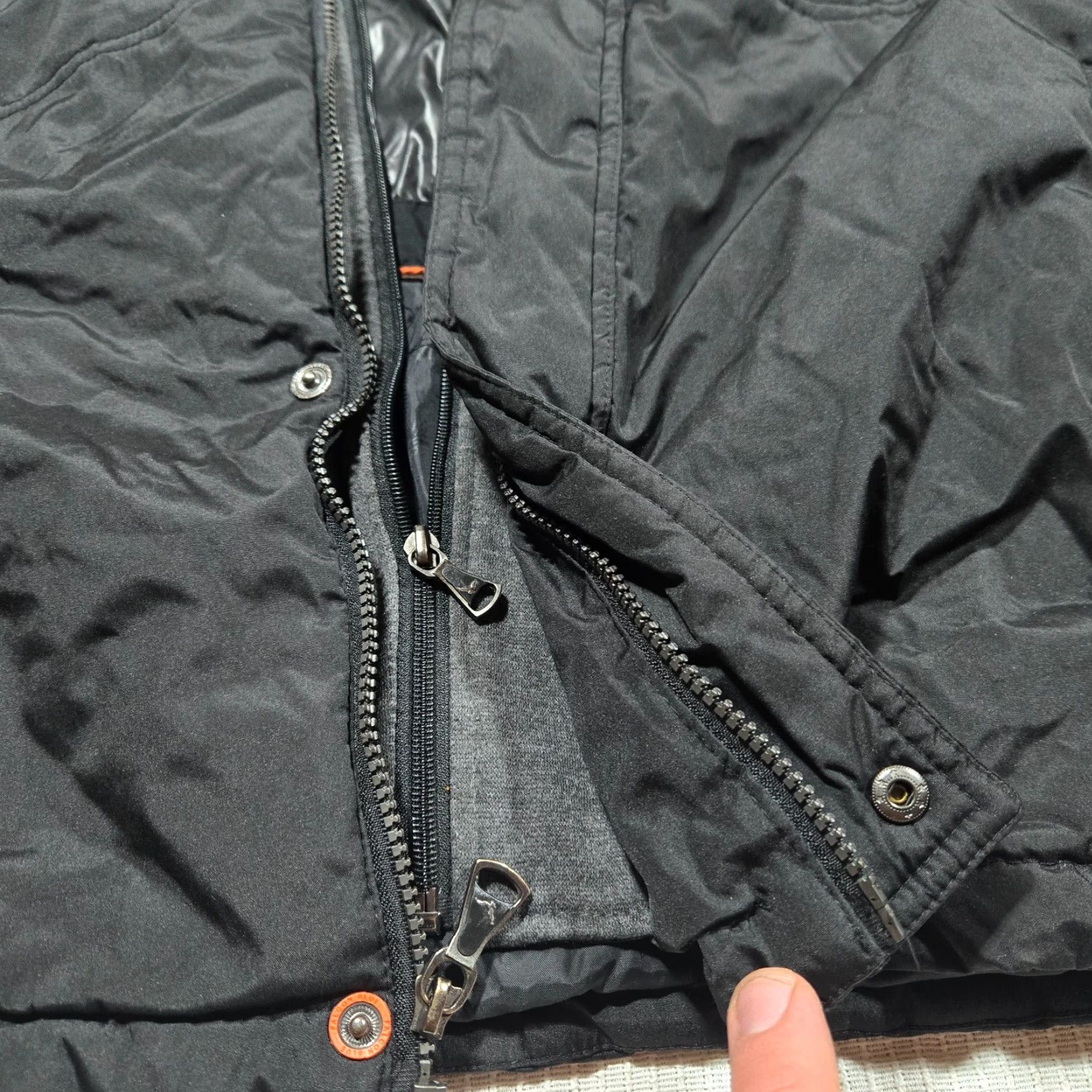 Vintage Falcon Brand XL Men's Bomber Jacket Wide Tailored Zip Full Pocket Rain Wind Coat Double Layer Jacket/Coat? Size US XL / EU 56 / 4 - 5 Thumbnail