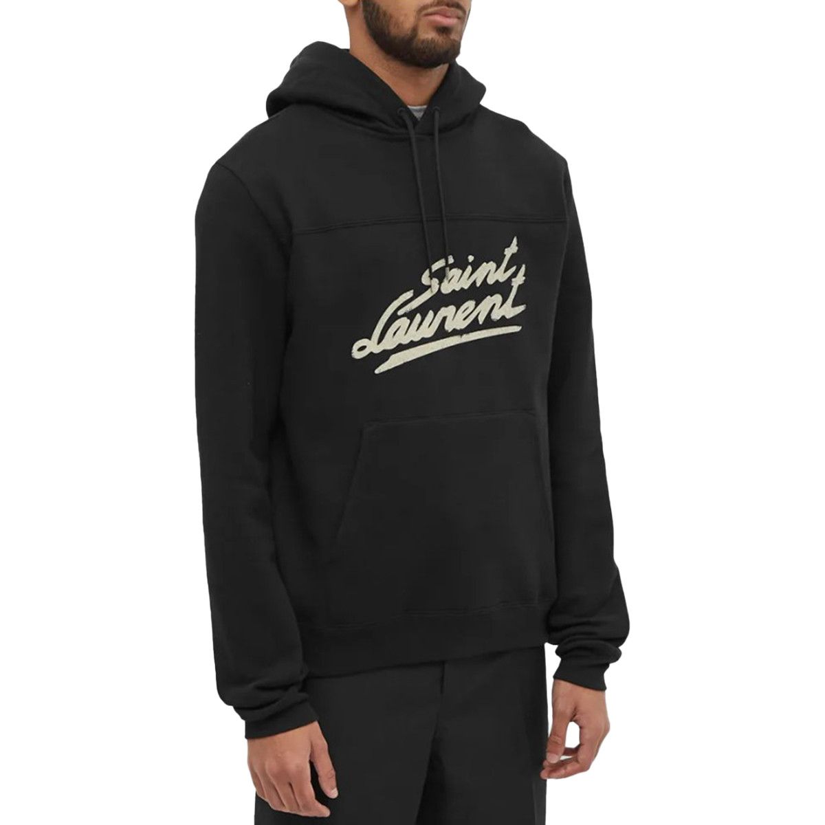 Saint Laurent Paris o1s1wg111124 "Saint Laurent" '50s Signature Hoodie in Black Size US XS / EU 42 / 0 - 6 Thumbnail
