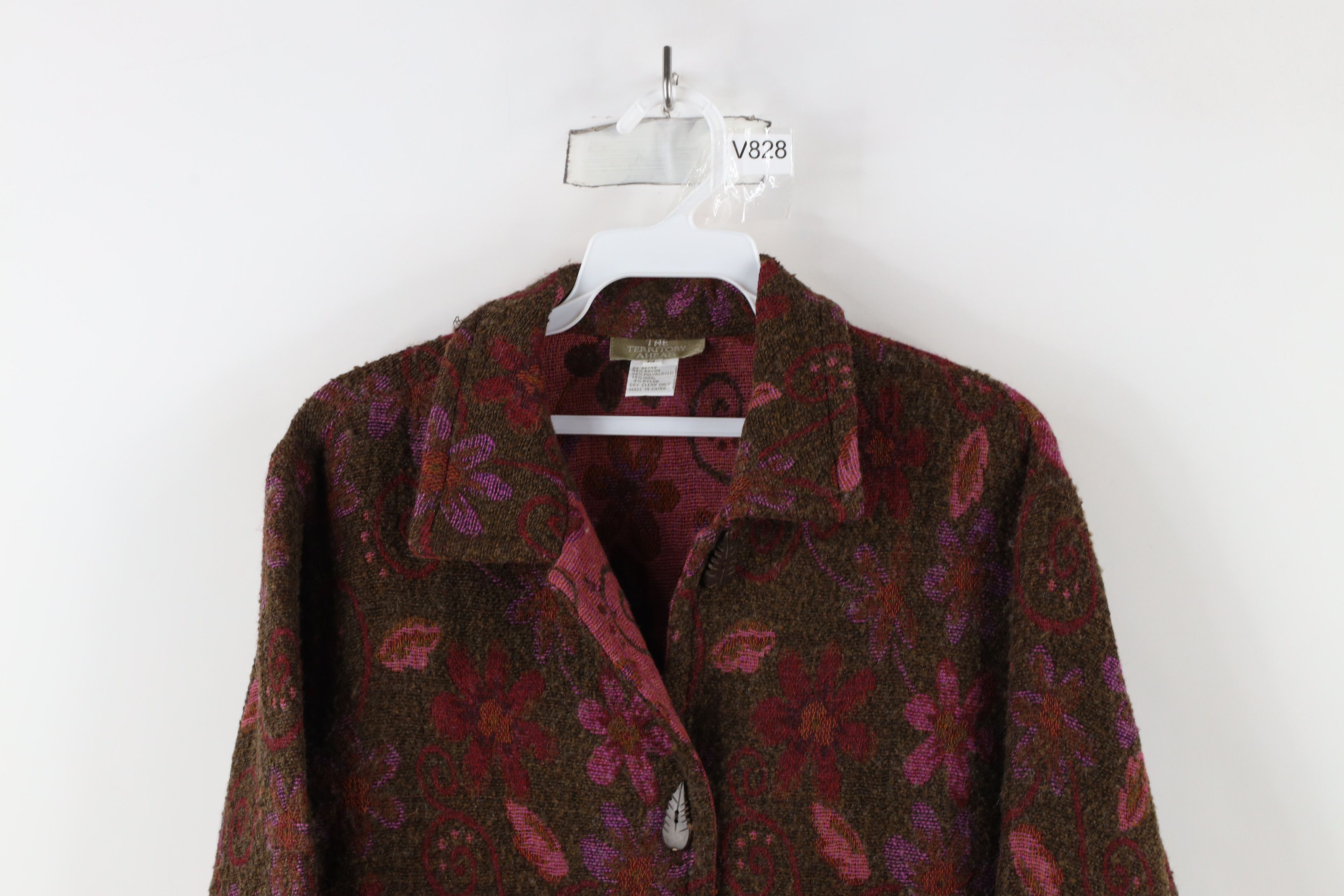 Vintage Vintage 90s Streetwear Knit Flower Sweater Blazer Jacket Size M / US 6-8 / IT 42-44 - 2 Thumbnail