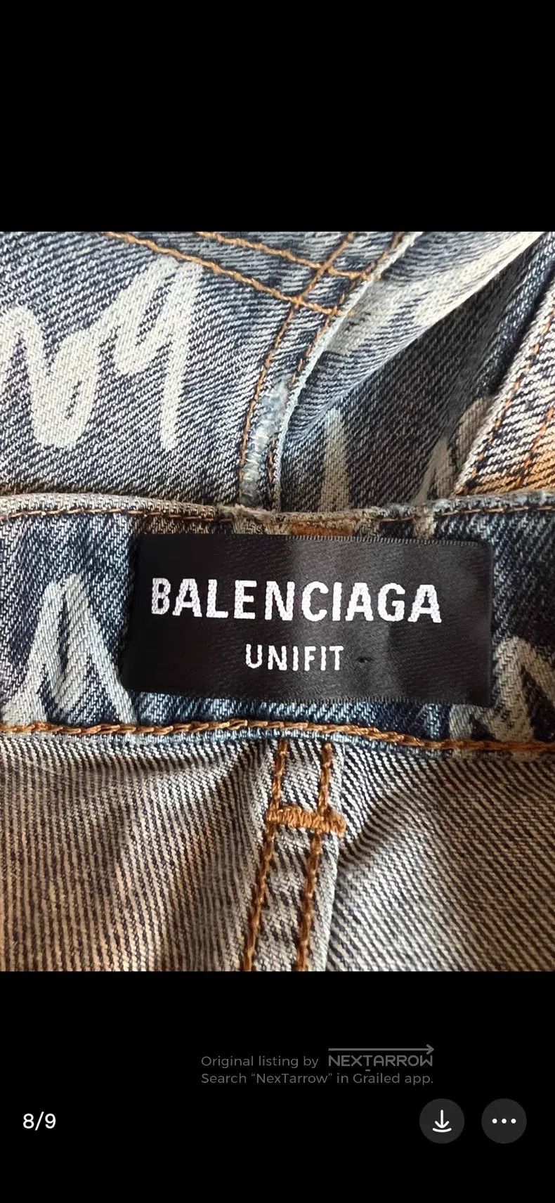 Balenciaga Balenciaga size S Cursive Bullet Train Denim Pants Size US 27 - 4 Thumbnail