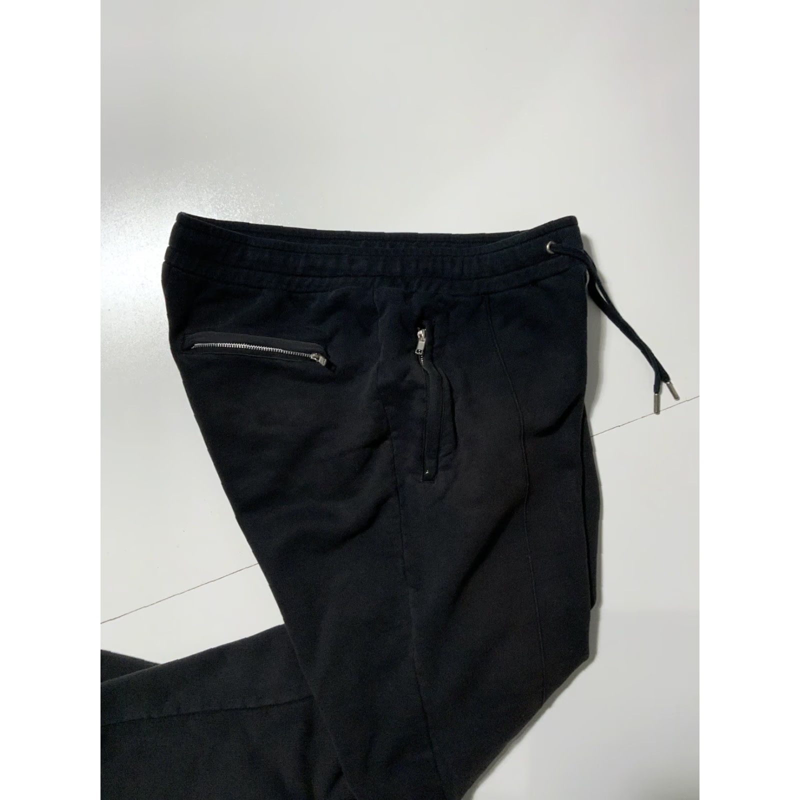 The Kooples The Kooples Sport Sweatpants Crossbones Skull Pleat Black Wide Leg Loose Sz. M Size US 31 - 5 Thumbnail