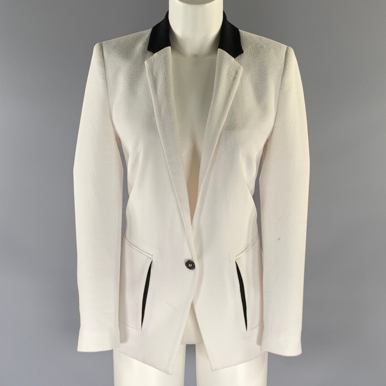 The Kooples THE KOOPLES Size 40 White Black Polyester Blend Jacket Size M / US 6-8 / IT 42-44 - 1 Thumbnail