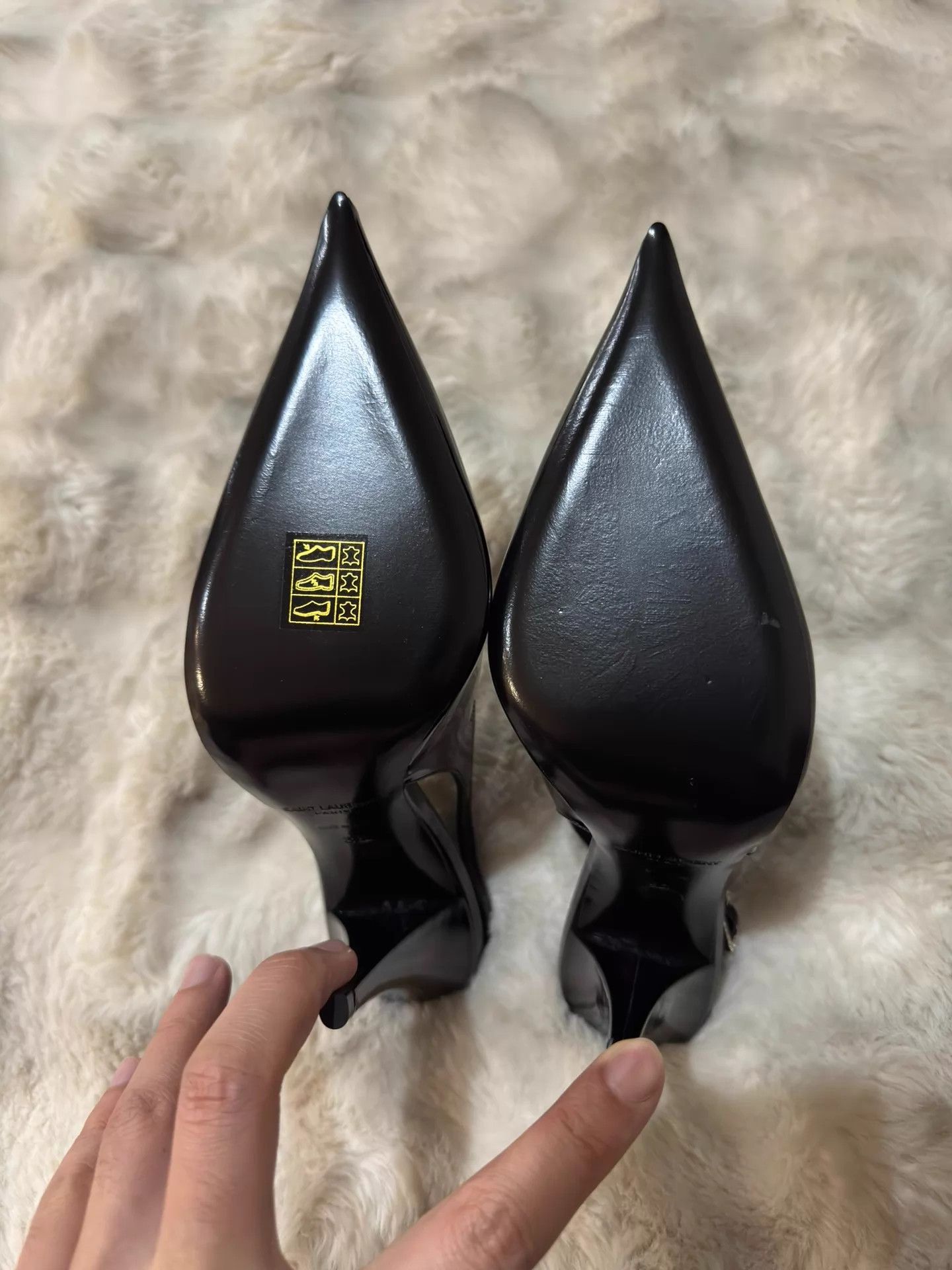 Saint Laurent Paris YSL crystal patent leather heels 38 new Size US 7 / IT 37 - 5 Thumbnail