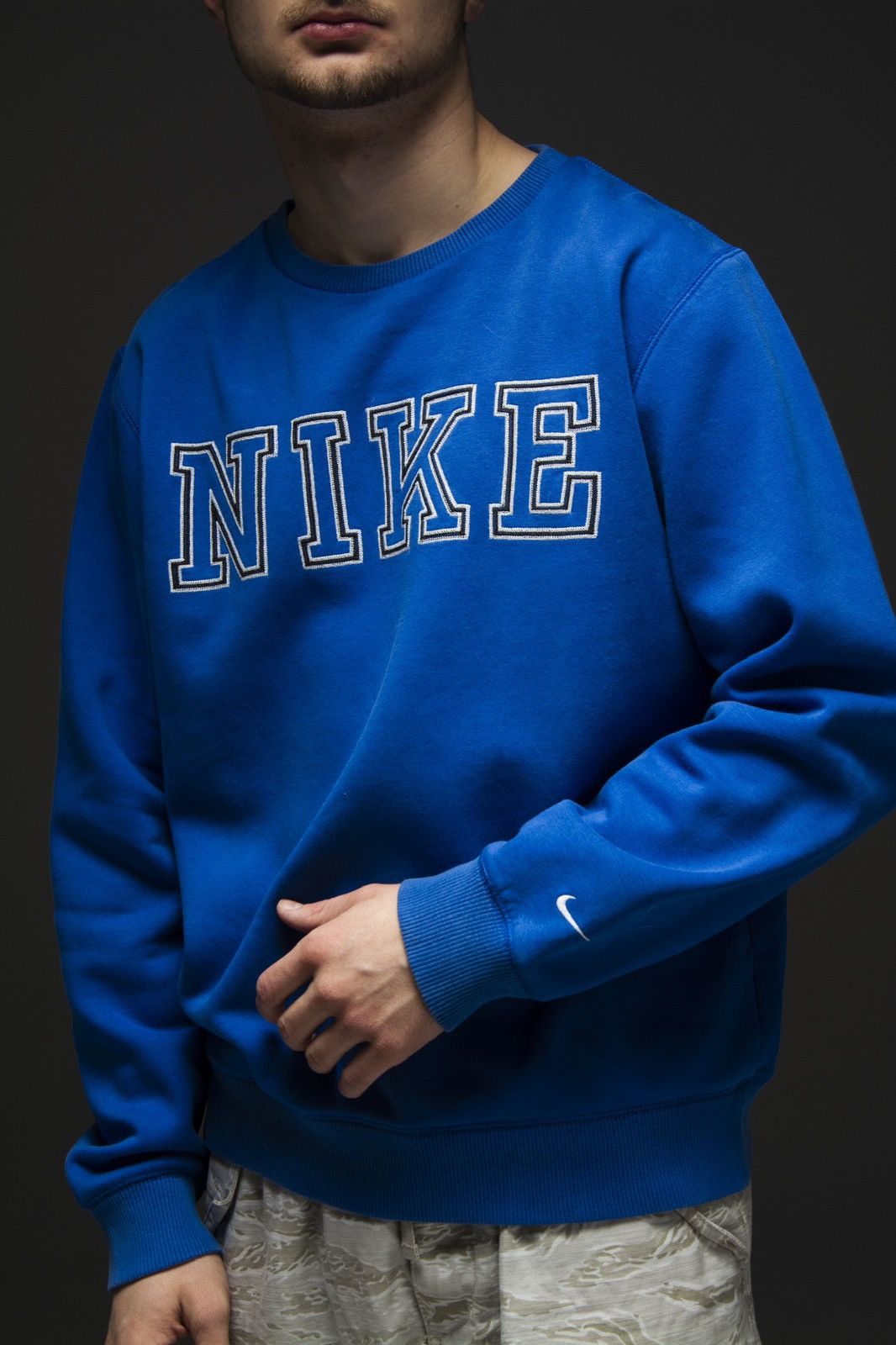 Nike × Vintage Vintage nike sweatshirt boxy fit box logo Blue Size US M / EU 48-50 / 2 - 4 Thumbnail