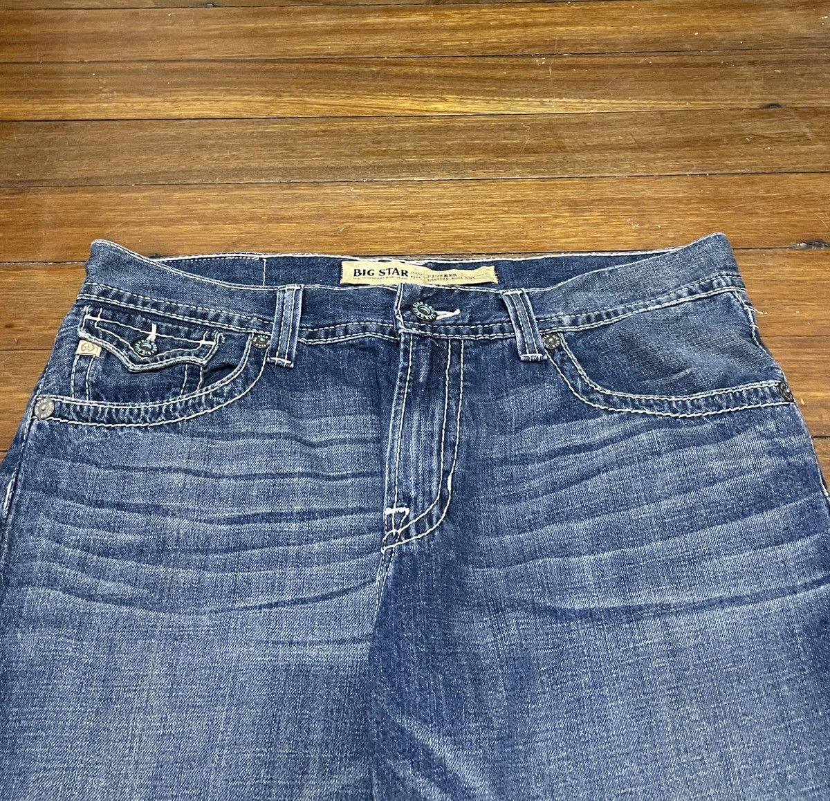 Big Star × Vintage Rare Design Vintage Brand Big Star Baggy Jeans 2000s Size US 36 / EU 52 - 3 Thumbnail