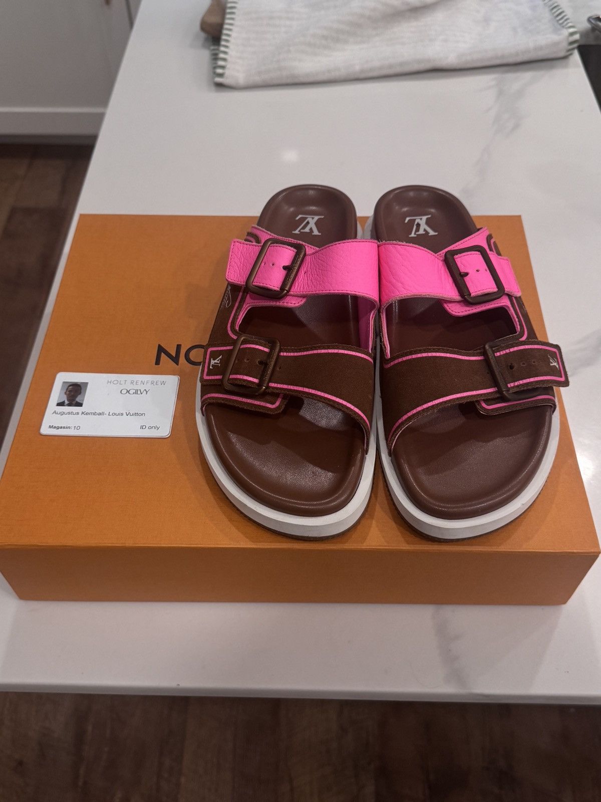 Louis Vuitton Louis Vuitton Trainer Mule Pink/Camel LV8 Size US 9 / EU 42 - 1 Thumbnail