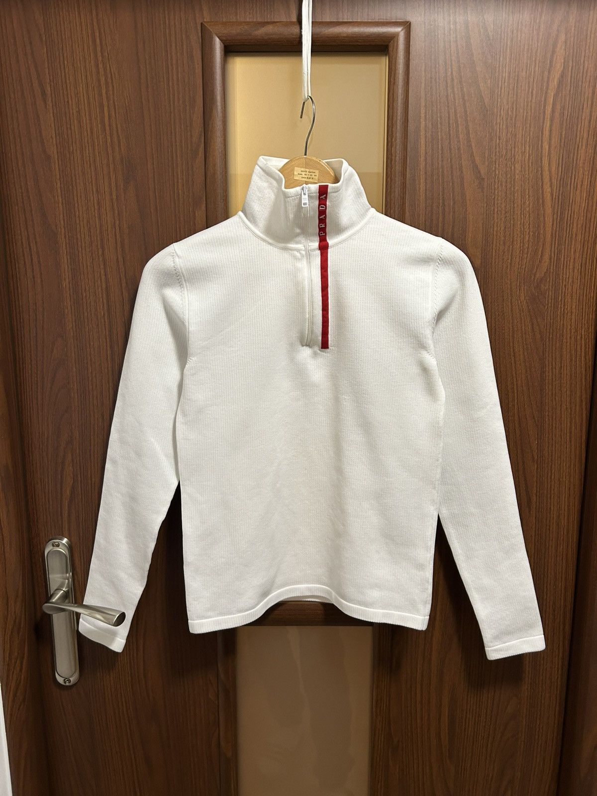 Prada Prada Sport Linea Rossa Quarter Zip Technical Sweatshirt Size XS / US 0-2 / IT 36-38 - 1 Thumbnail