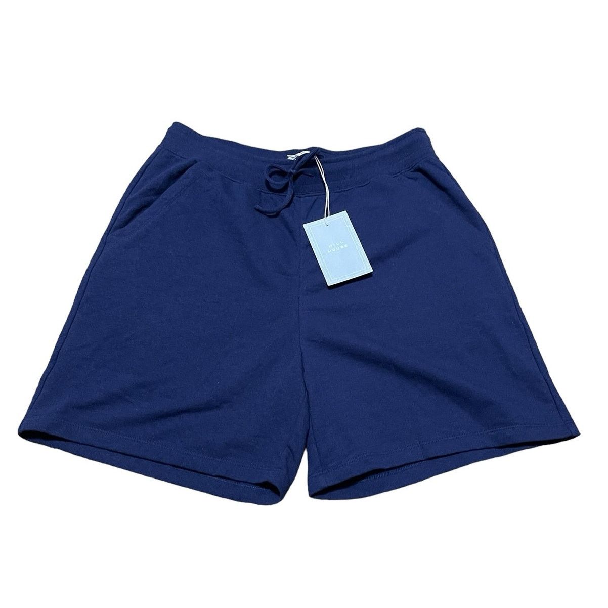 Hill House Hill House Unisex Navy Blue Teddy Sweat Shorts Large