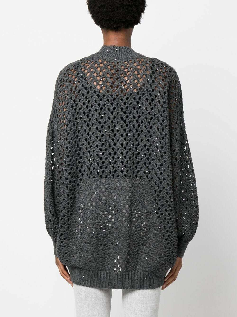 Brunello Cucinelli o1y0725 Cardigan in Dark Gray Size XXS / US 00 / IT 34 - 4 Thumbnail