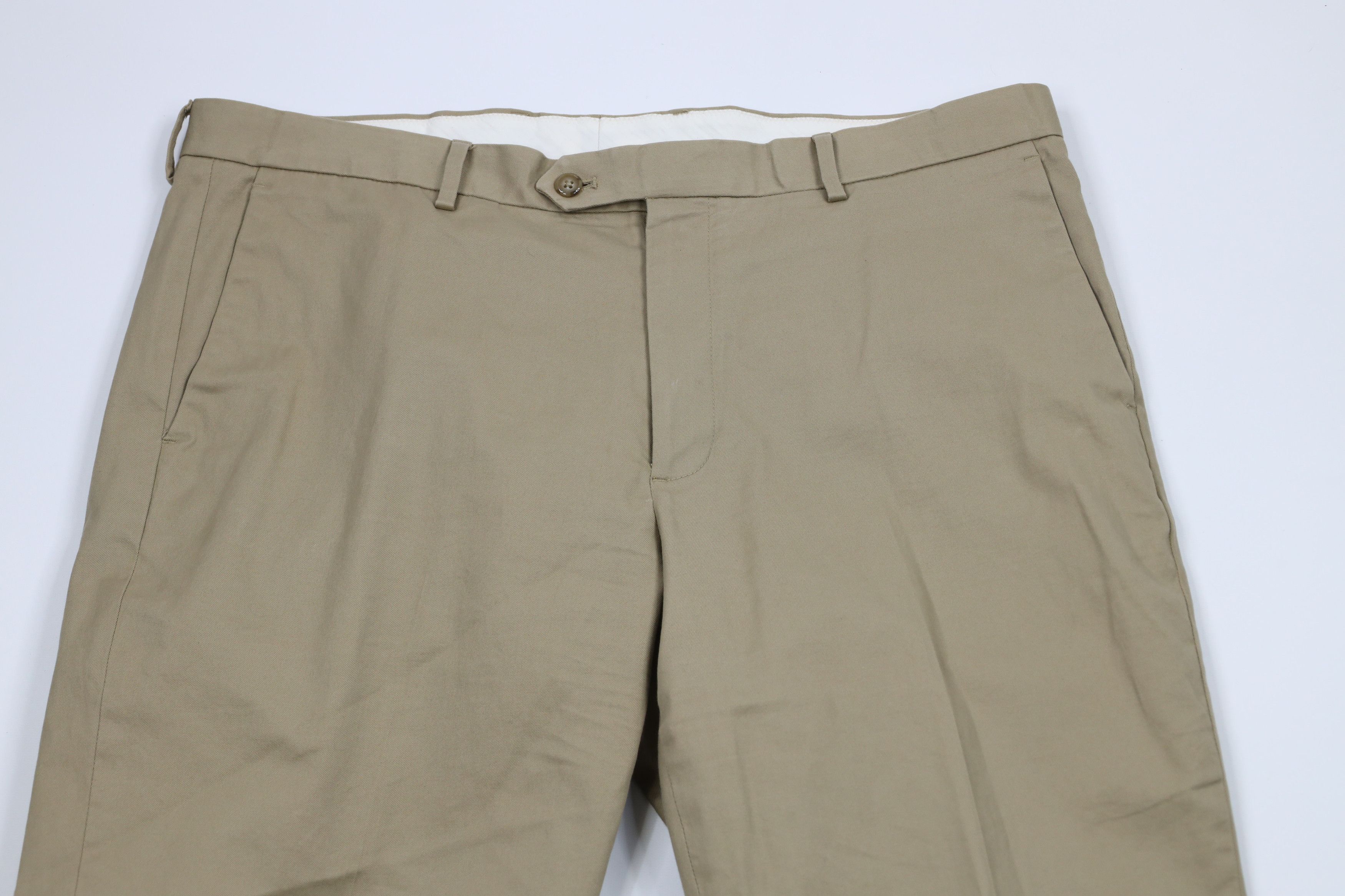 J.Crew × Vintage J Crew Bowery Classic Fit Stretch Chino Pants Beige Brown Size US 36 / EU 52 - 2 Thumbnail