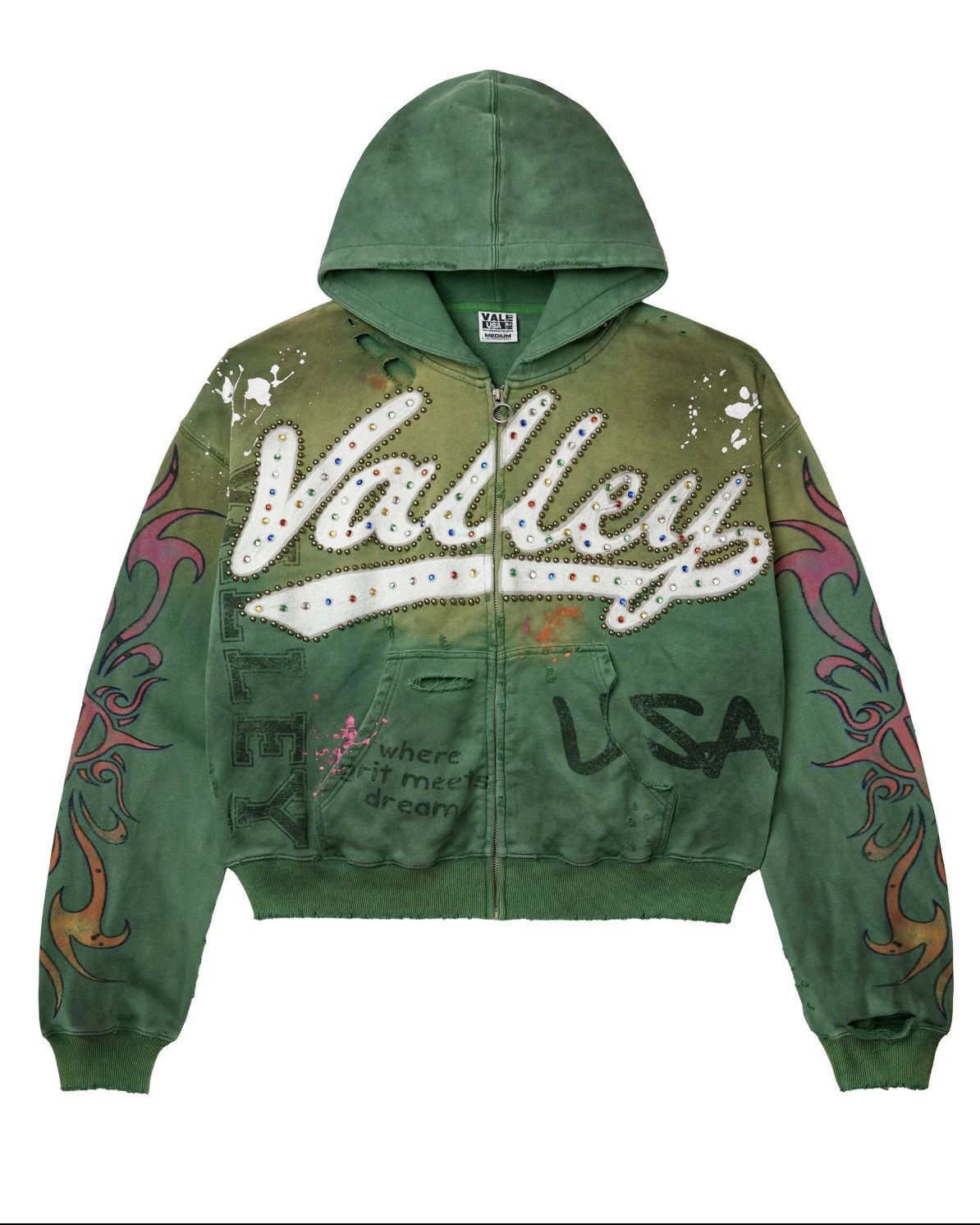 Vale Vale Hulk Armor zip up hoodie valelives valeforever | Grailed