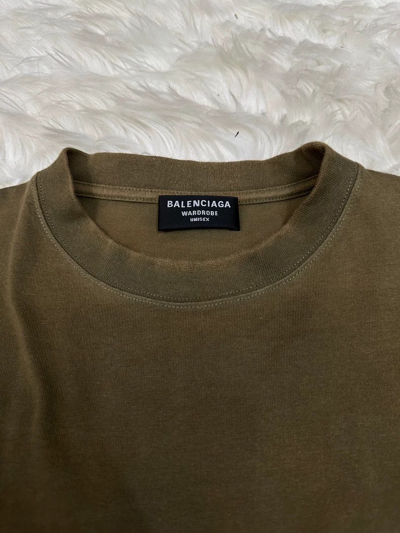 Balenciaga Balenciaga Military Green Cola Embroidered Short Sleeve, S Size US M / EU 48-50 / 2 - 3 Thumbnail