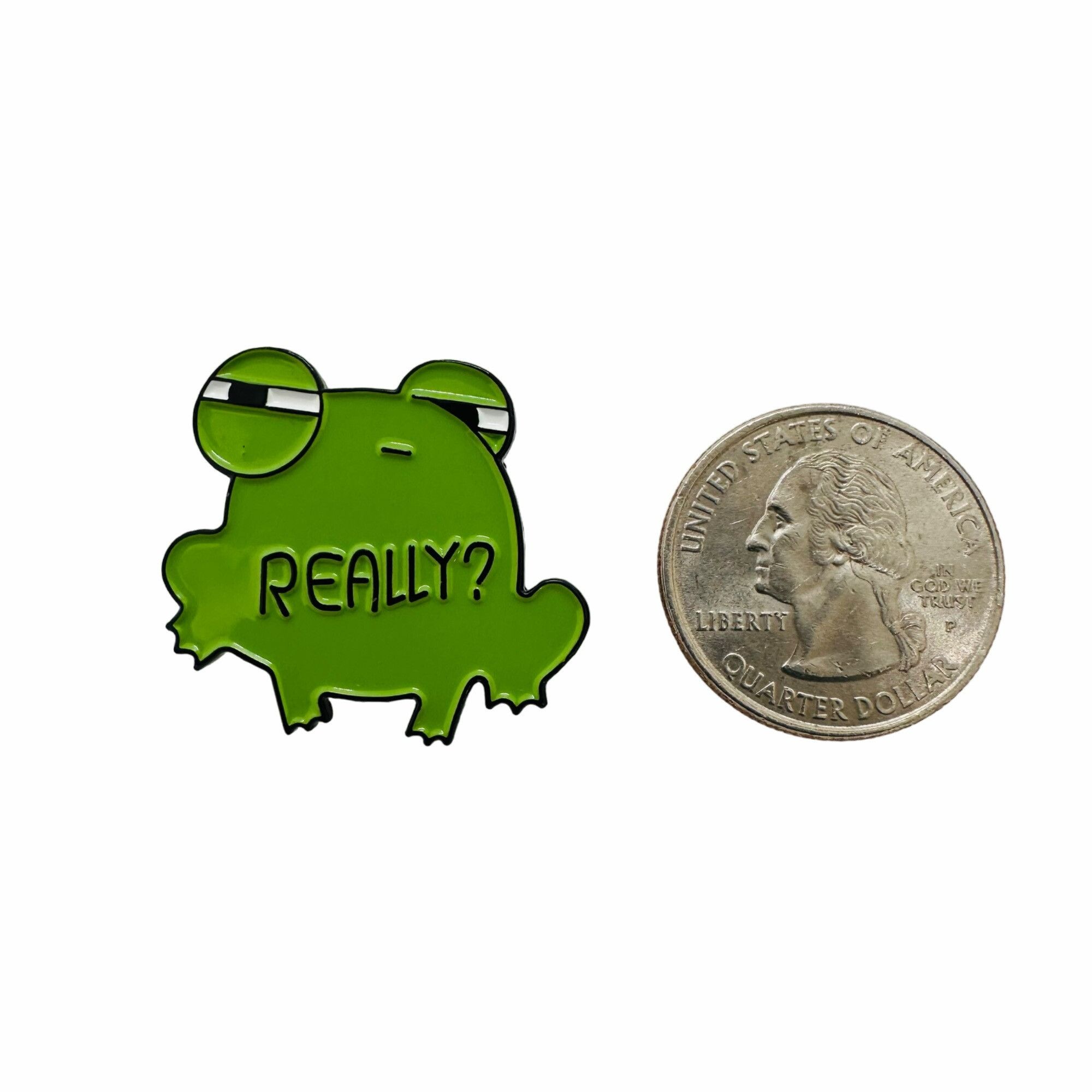 Other ✨Cartoon Green Cute frog letters Enamel Pin Animal Alloy Met Size ONE SIZE - 5 Thumbnail