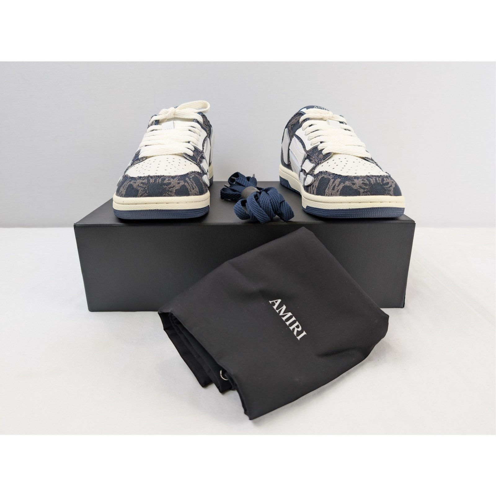 Amiri o1rshd1 MA Quad Skeleton Top Low Sneakers in Midnight Indigo Size US 10 / EU 43 - 7 Thumbnail