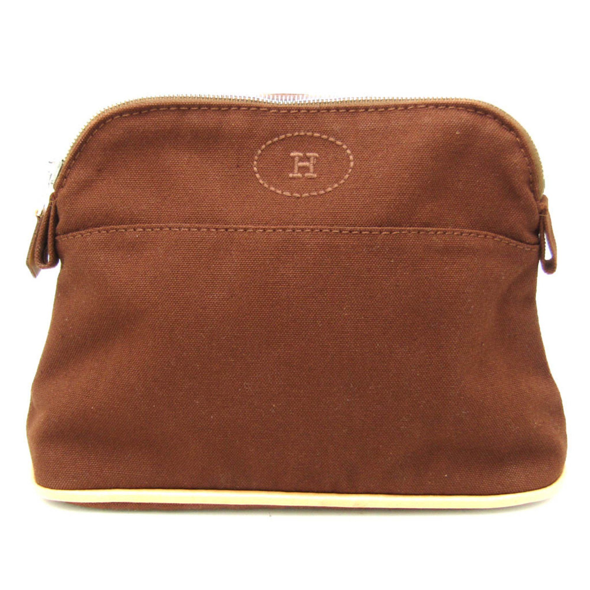 Hermes Hermes Bolide PM Women,Men Cotton,Leather Pouch Brown Size ONE SIZE - 1 Thumbnail