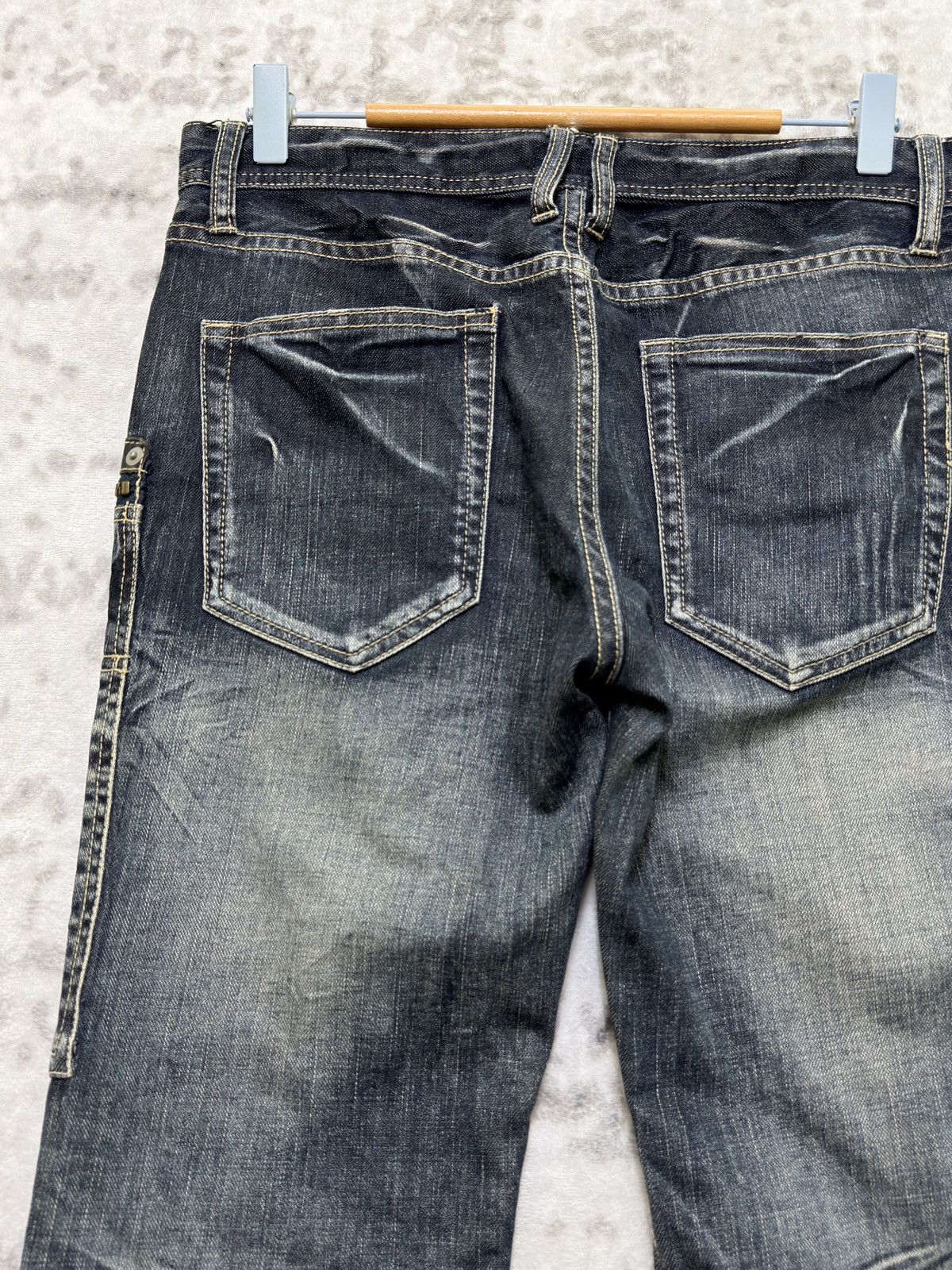 Tornado Mart Michel Klein Homme Spiral Flare Y2K Denim Size US 30 / EU 46 - 10 Thumbnail