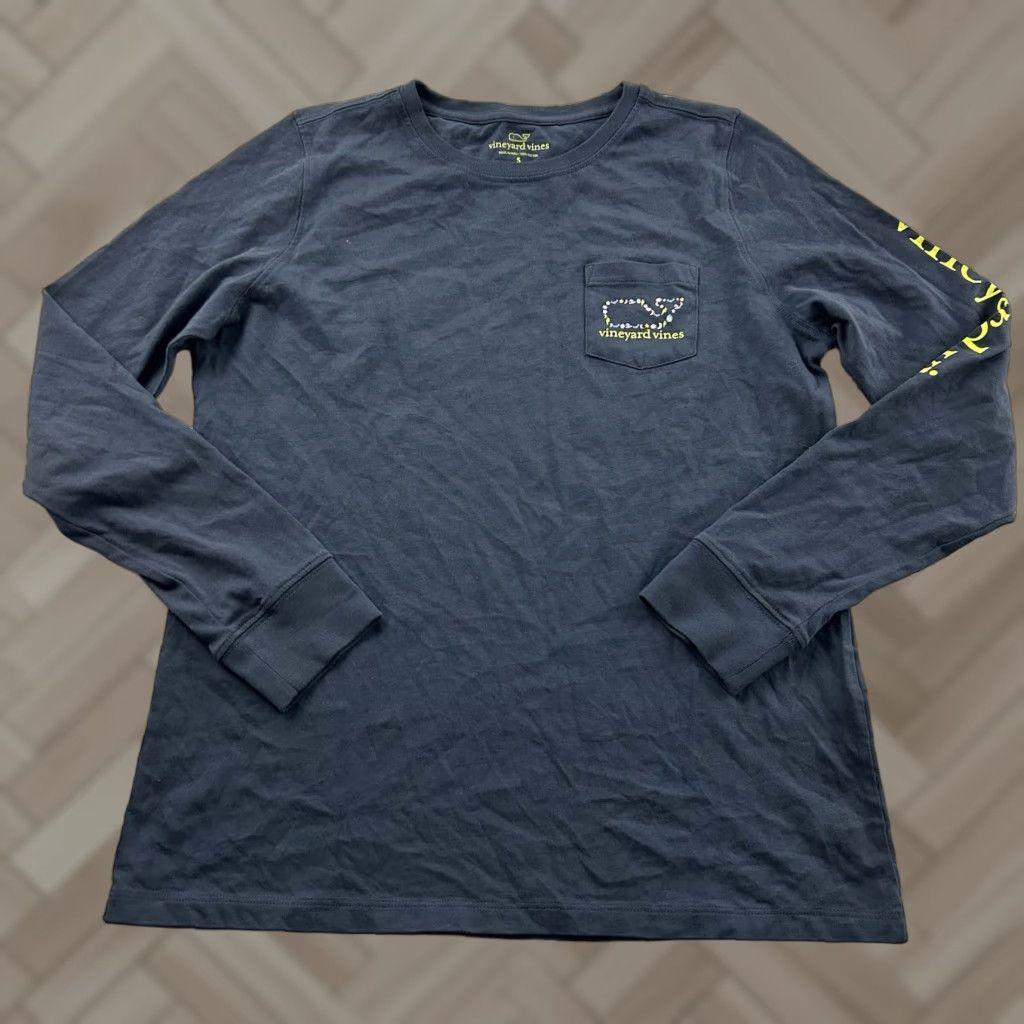 Vineyard Vines Vineyard Vines Halloween Long Sleeve Pocket T Shirt Men's Small Blue Size US S / EU 44-46 / 1 - 1 Thumbnail