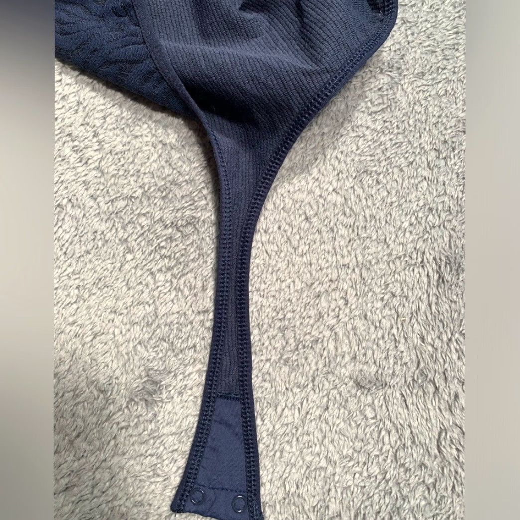 Vintage Babaton Bodysuit One Piece Navy Blue Textured M Women Medium Size M / US 6-8 / IT 42-44 - 6 Thumbnail
