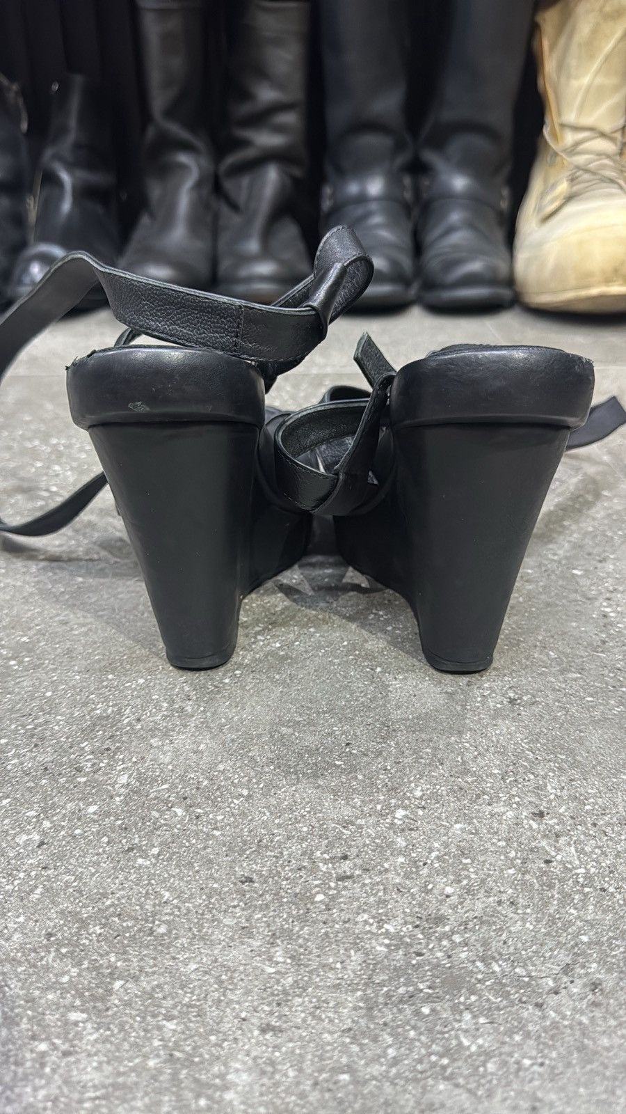 Ann Demeulemeester Ann Demeulemeester Platform Ankle Strap Sandals Size US 5 / IT 35 - 9 Thumbnail