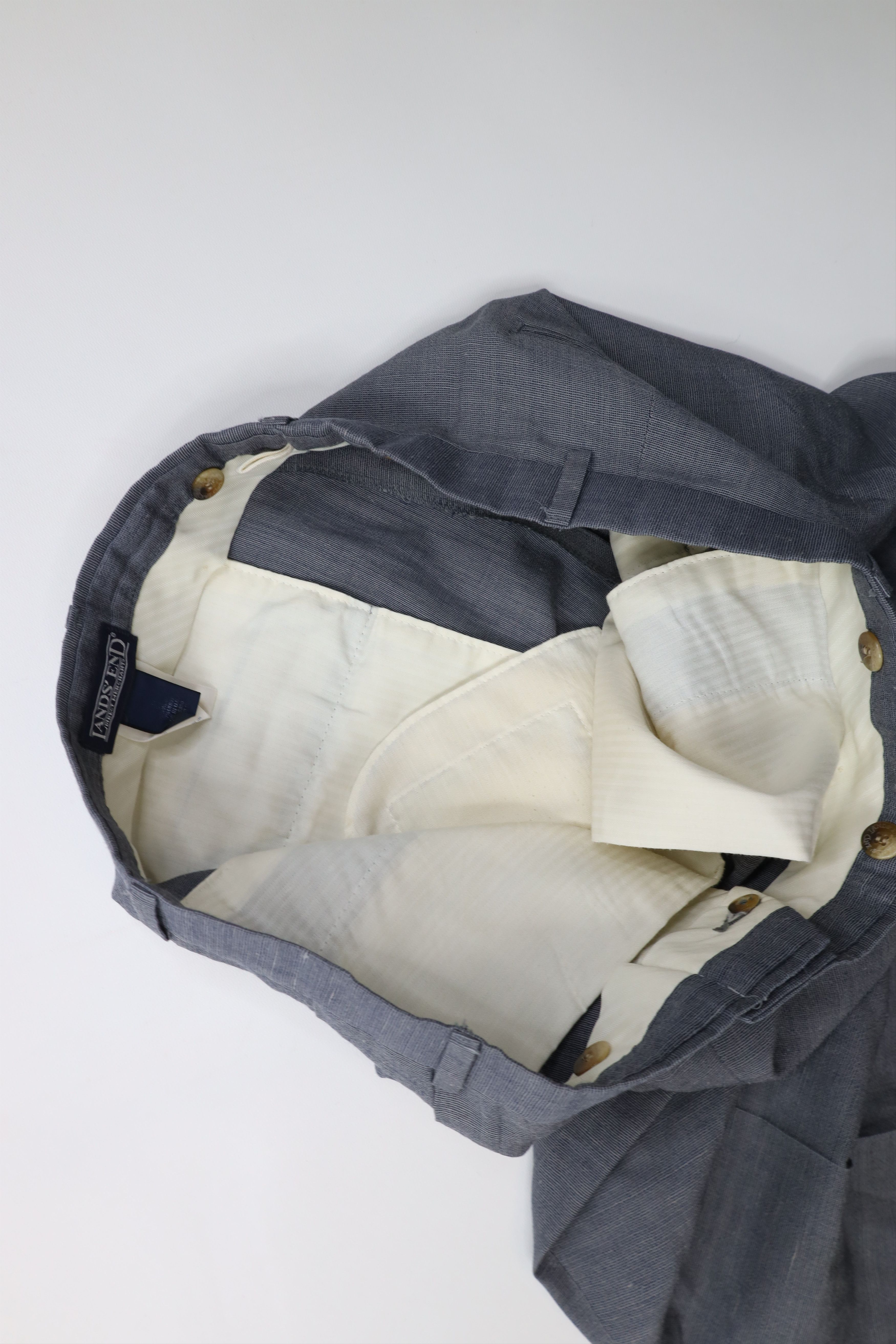 Lands' End Vintage 90s Lands End Wool Linen Wide Leg Chino Pants USA Size US 38 / EU 54 - 8 Thumbnail