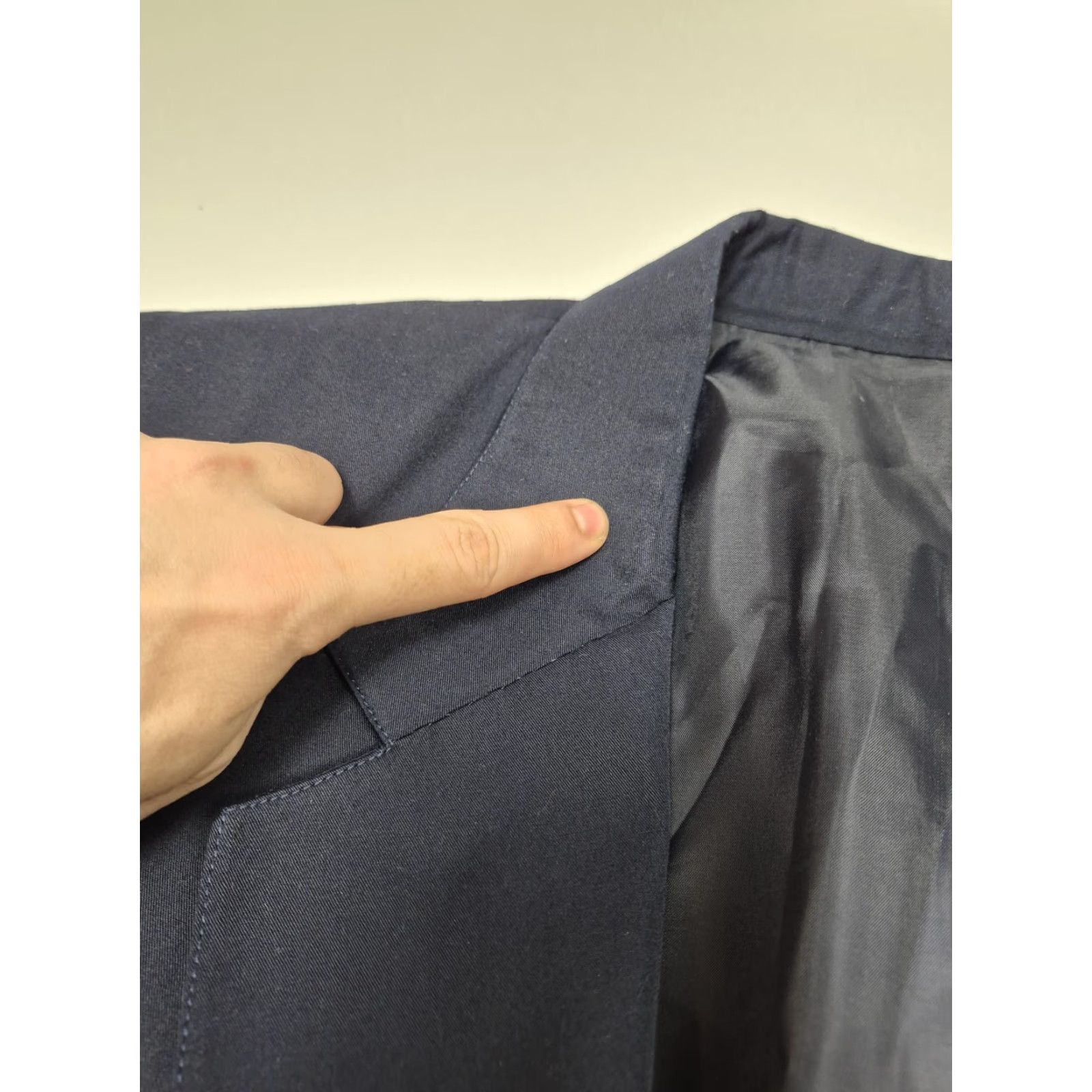 Maje Majer Sport Coat Mens 44 Blue Sea Island Cotton 2 Button Single-Breasted Blazer Jacket USA Size 44R - 3 Thumbnail