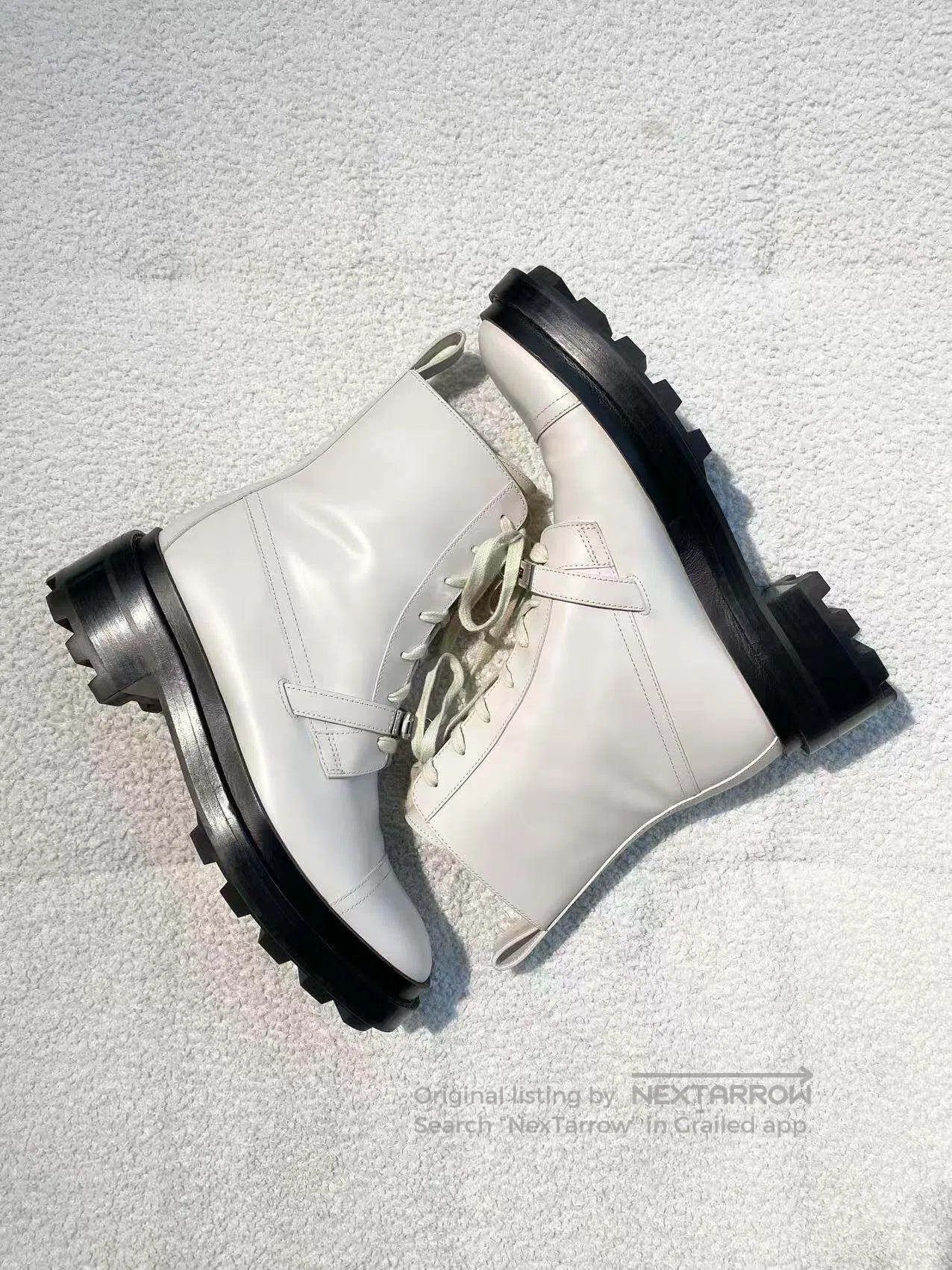 Hermes Hermes White Kelly button-down boots| Size US 6.5 / IT 36.5 - 3 Thumbnail