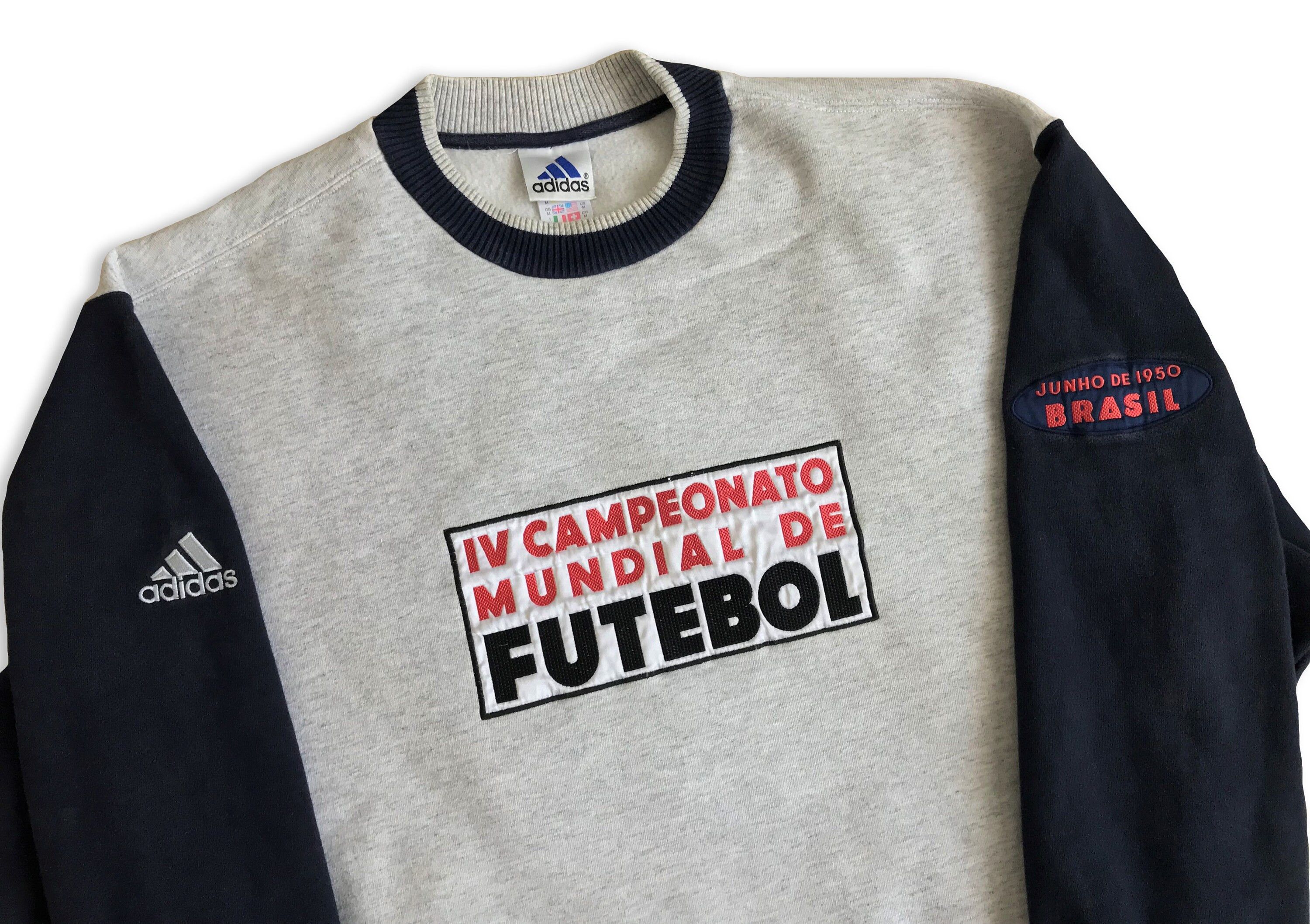 Adidas RARE Vintage 90s 80s ADIDAS Sweatshirt BRASIL1950 Football Size US M / EU 48-50 / 2 - 9 Thumbnail