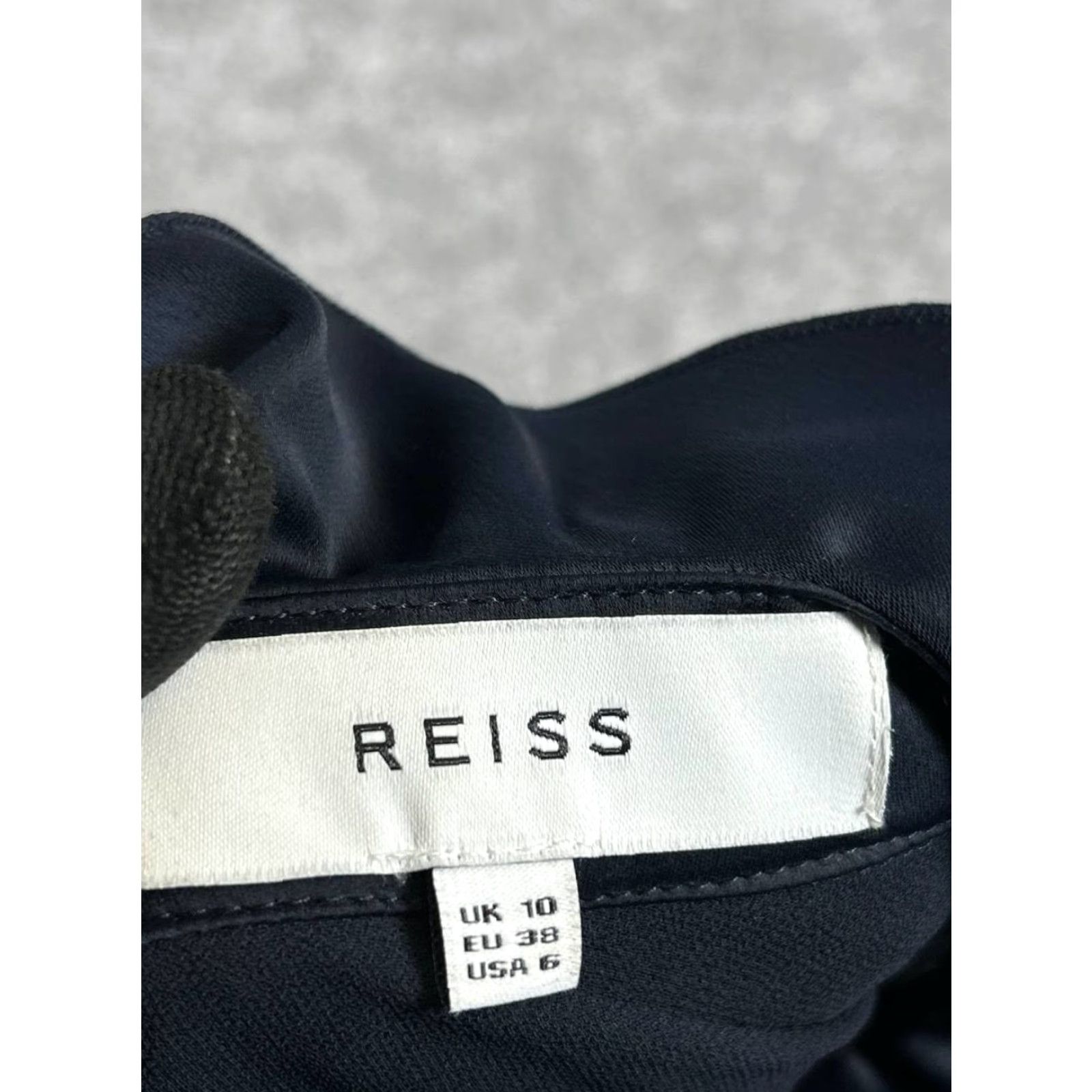 Reiss Reiss Dress Black Satin Bodycon Womens 6 Size M / US 6-8 / IT 42-44 - 3 Thumbnail