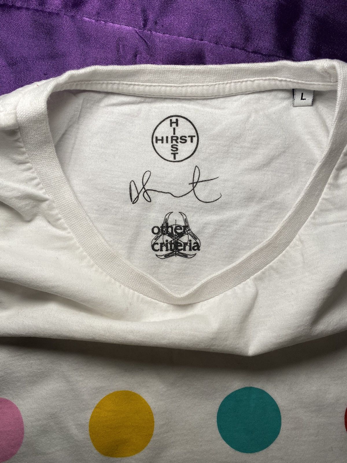 Damien Hirst spot painting exhibition tee