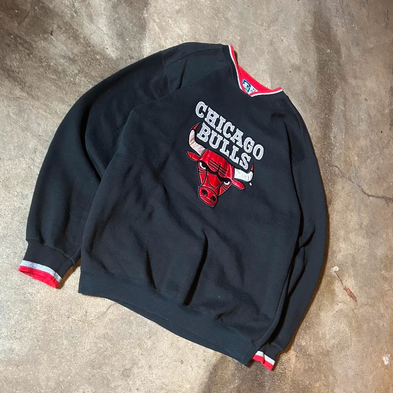 Starter Vintage Chicago Bulls crewneck sweatshirt in black and red Size US L / EU 52-54 / 3 - 1 Thumbnail