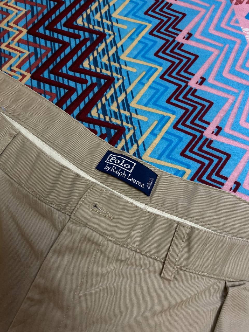 Polo Ralph Lauren × Vintage Vintage Y2K Polo Pleated Tyler Shorts in Khaki Size US 34 / EU 50 - 2 Thumbnail