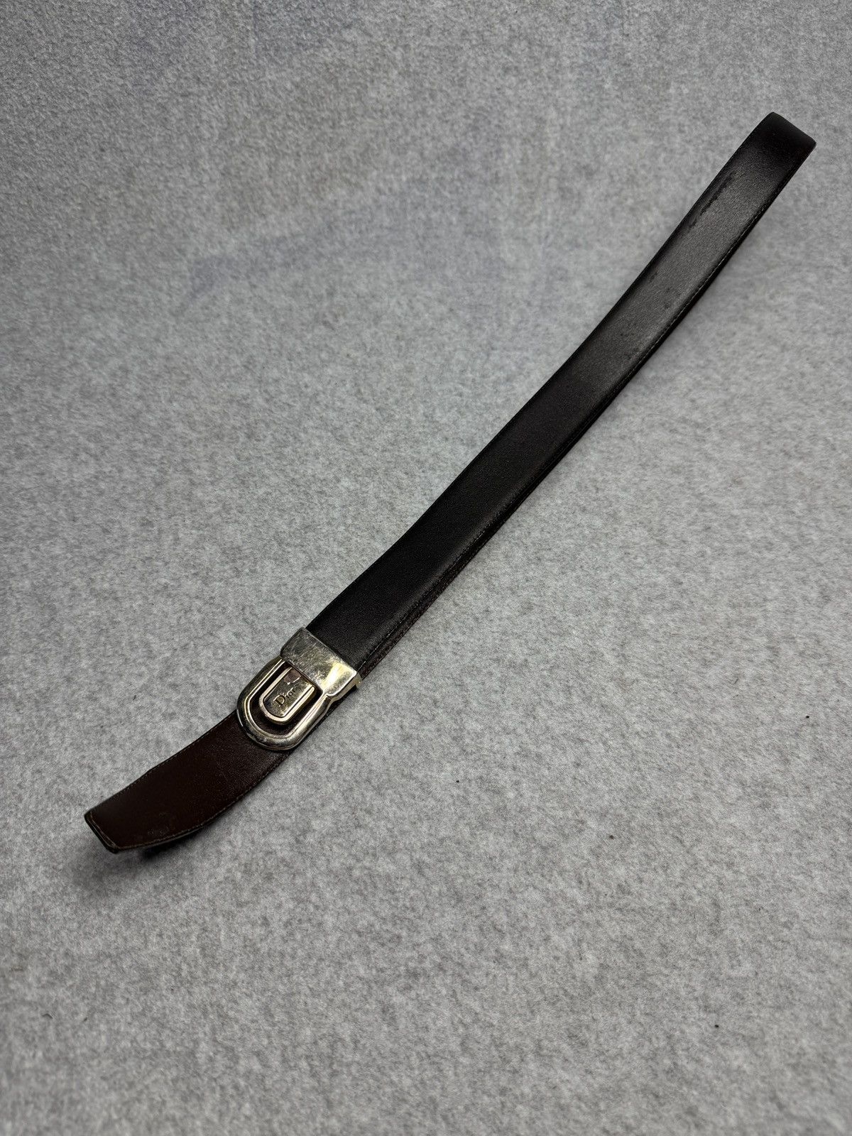 Dior Vintage Christian Dior Logo Buckle Black Leather Belt Unisex Size ONE SIZE - 10 Thumbnail