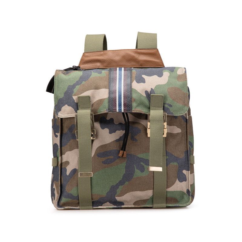 Valentino Valentino Valentino Camouflage Canvas Leather Backpack Canvas Backpack Size ONE SIZE - 1 Thumbnail