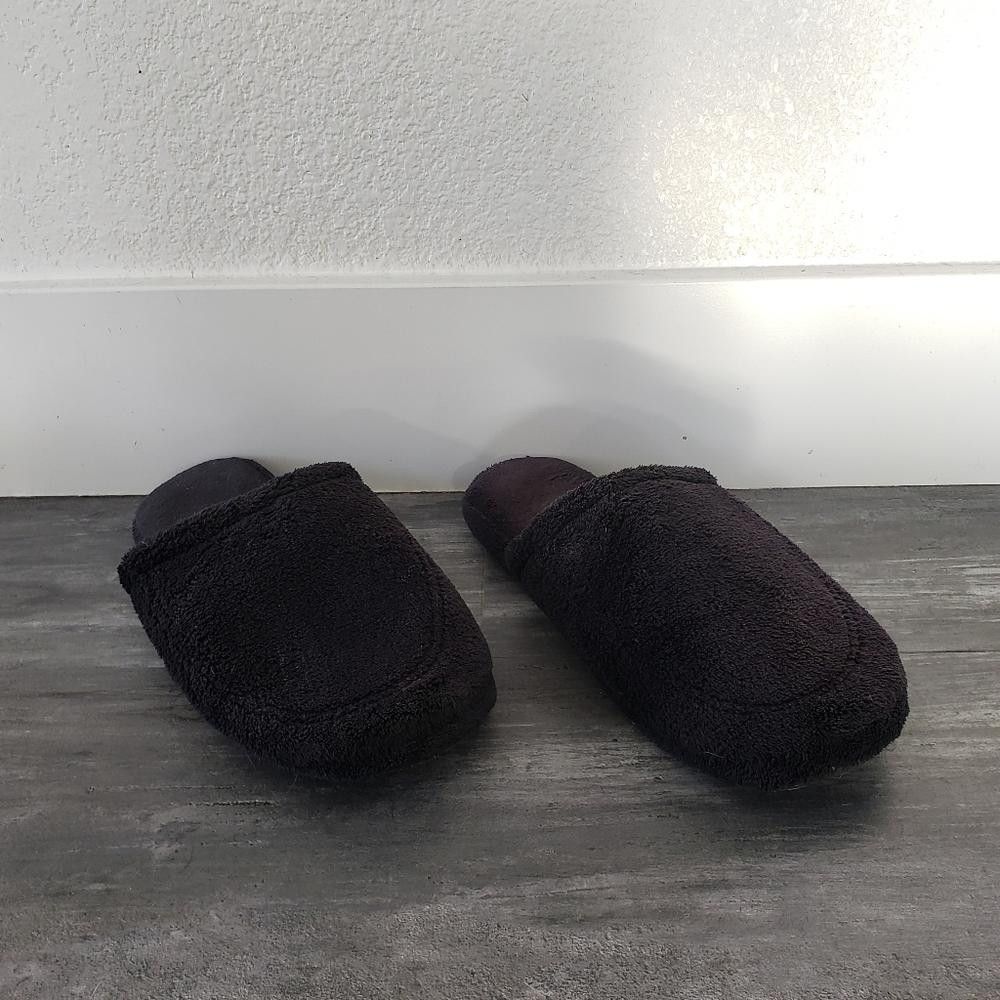 Designer Black Fur Classic Totes House Slipper Size US 11.5 / EU 44-45 - 2 Thumbnail