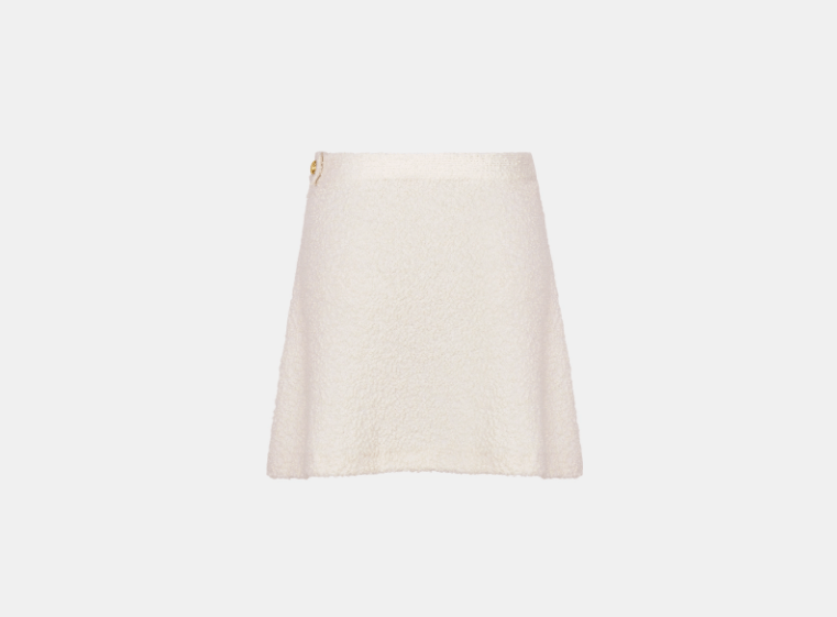 Dior o1w1db11225 454J03 Flared Mini Skirt in Ecru Size 27" / US 4 / IT 40 - 2 Thumbnail