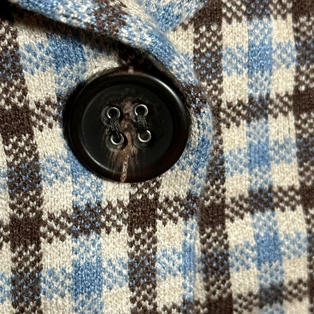 Other Rachel by Rachel Roy Cropped Sky Blue and Brown Plaid Blazer Size XL / US 12-14 / IT 48-50 - 2 Thumbnail