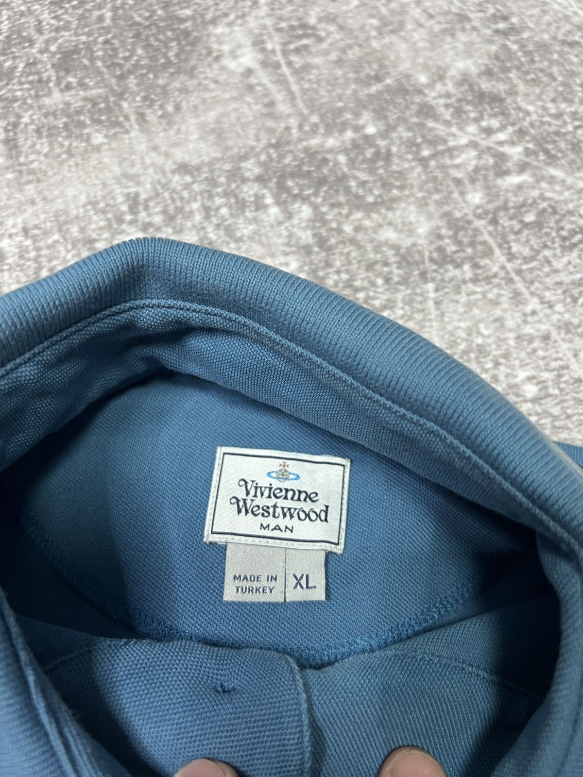 Vivienne Westwood Vivienne Westwood Blue Polo Shirt Orb Logo Size XL Size US XL / EU 56 / 4 - 5 Thumbnail
